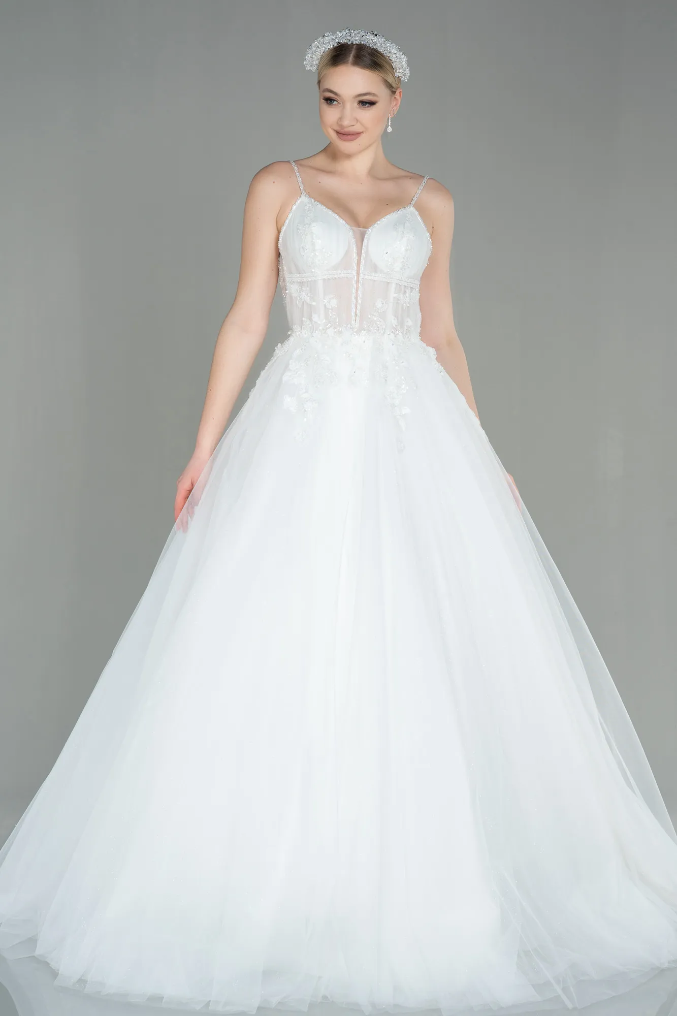 Ecru-Wedding Dress ABG014