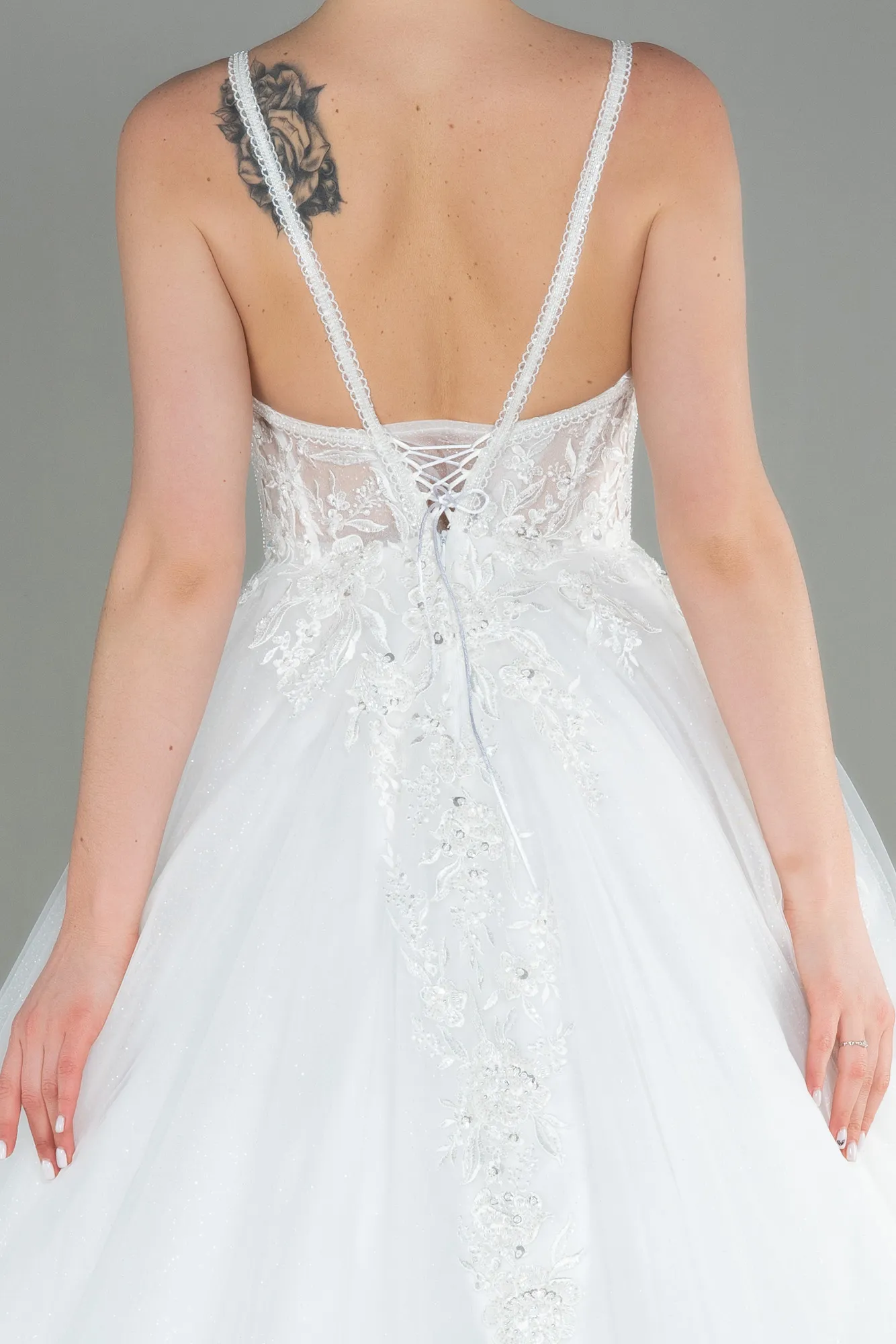 Ecru-Wedding Dress ABG015