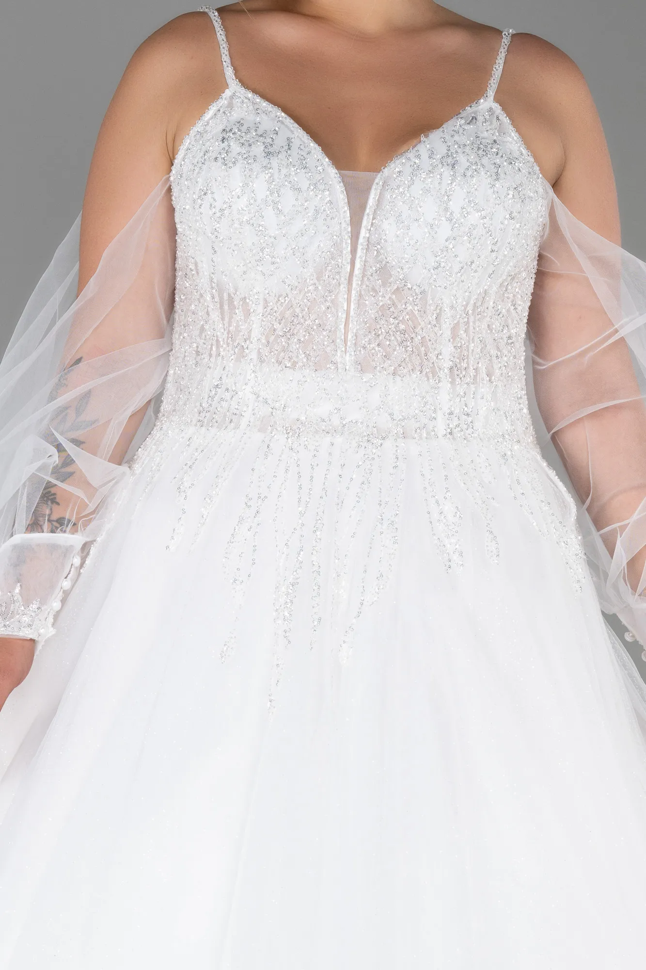 Ecru-Wedding Dress ABG023