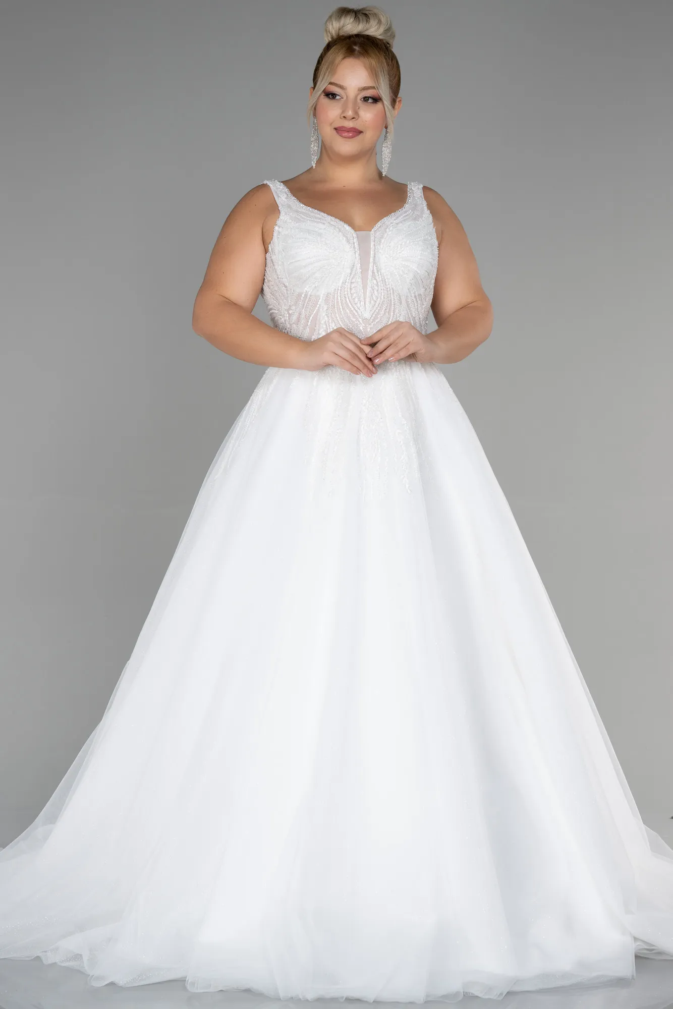 Ecru-Wedding Dress ABG029