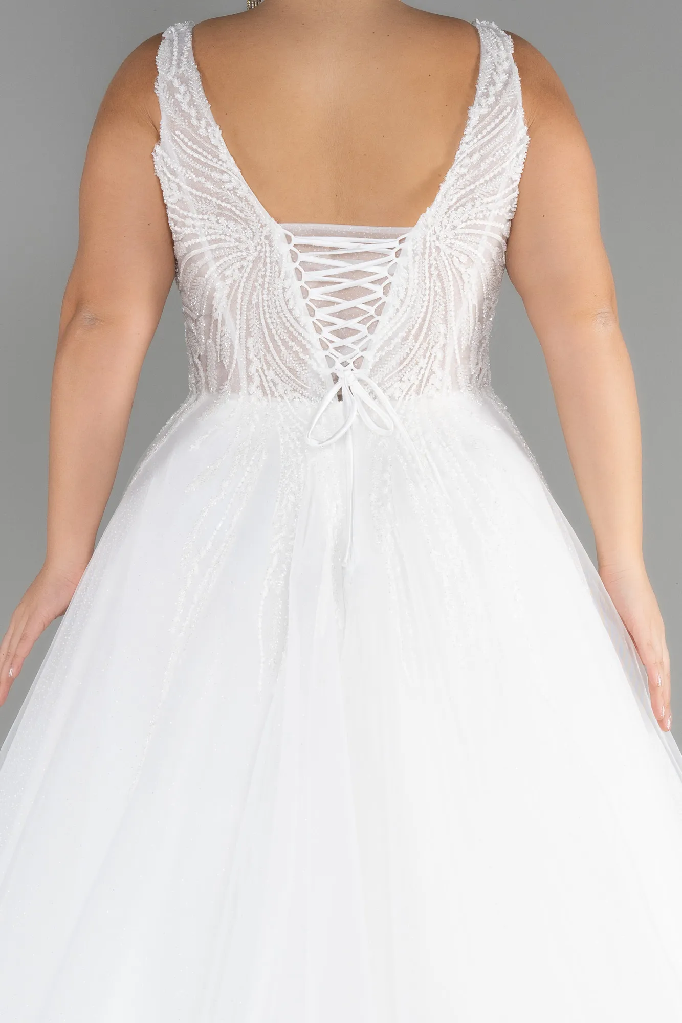 Ecru-Wedding Dress ABG029