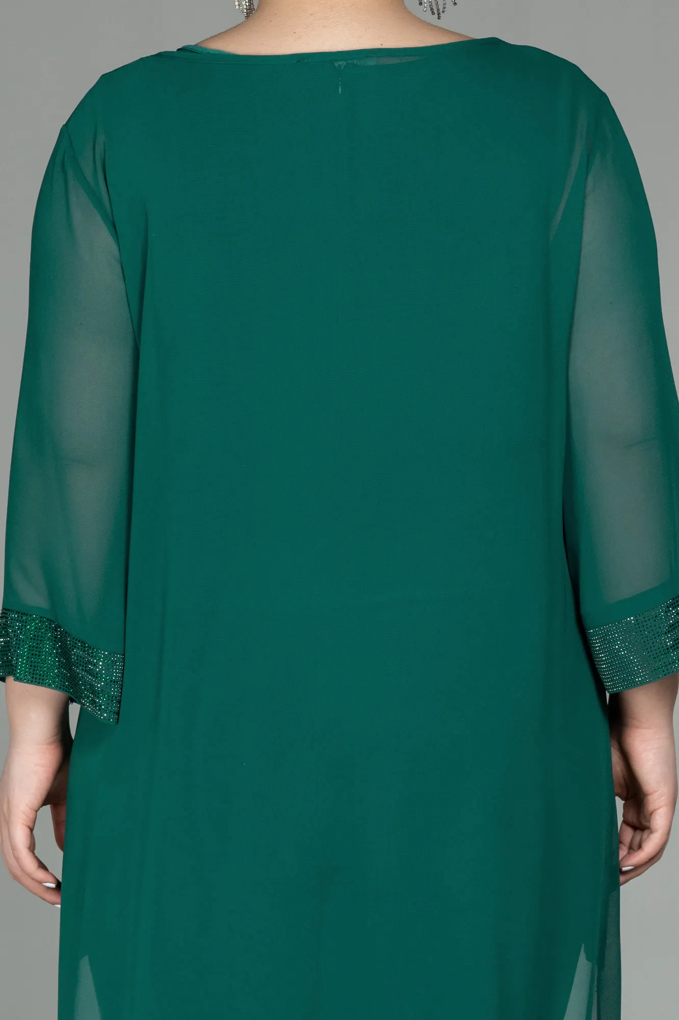 Emerald Green-Long Chiffon Evening Dress ABT083