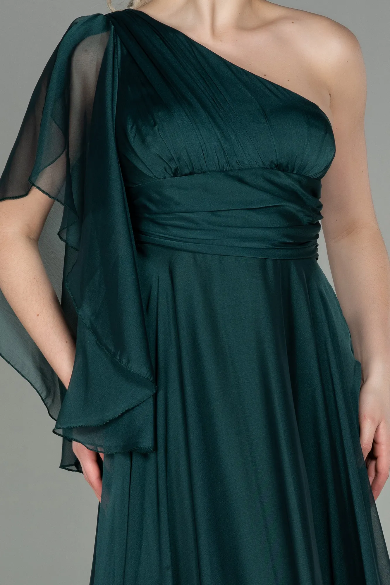 Emerald Green-Long Chiffon Evening Dress ABU3449