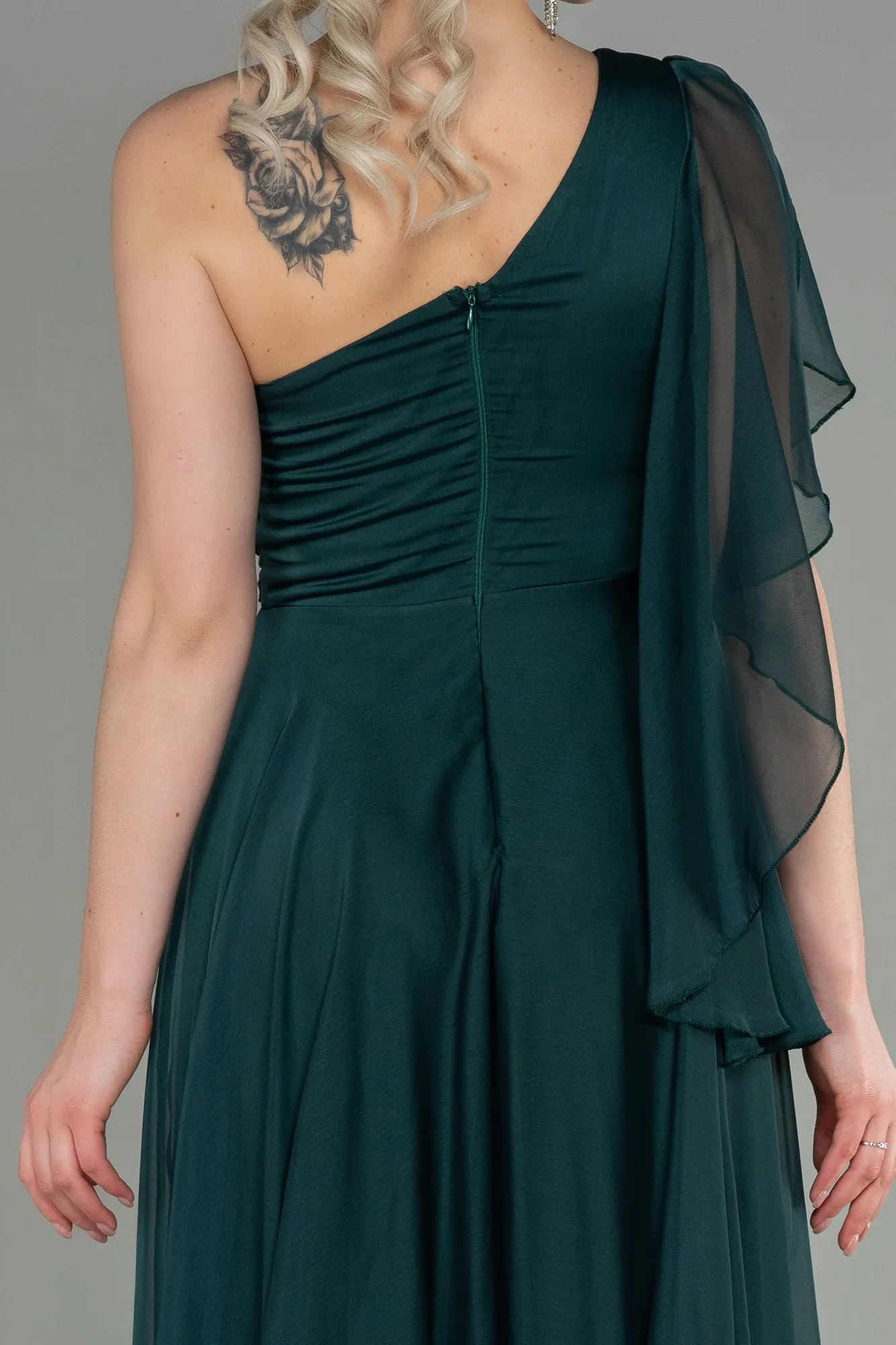 Emerald Green-Long Chiffon Evening Dress ABU3449