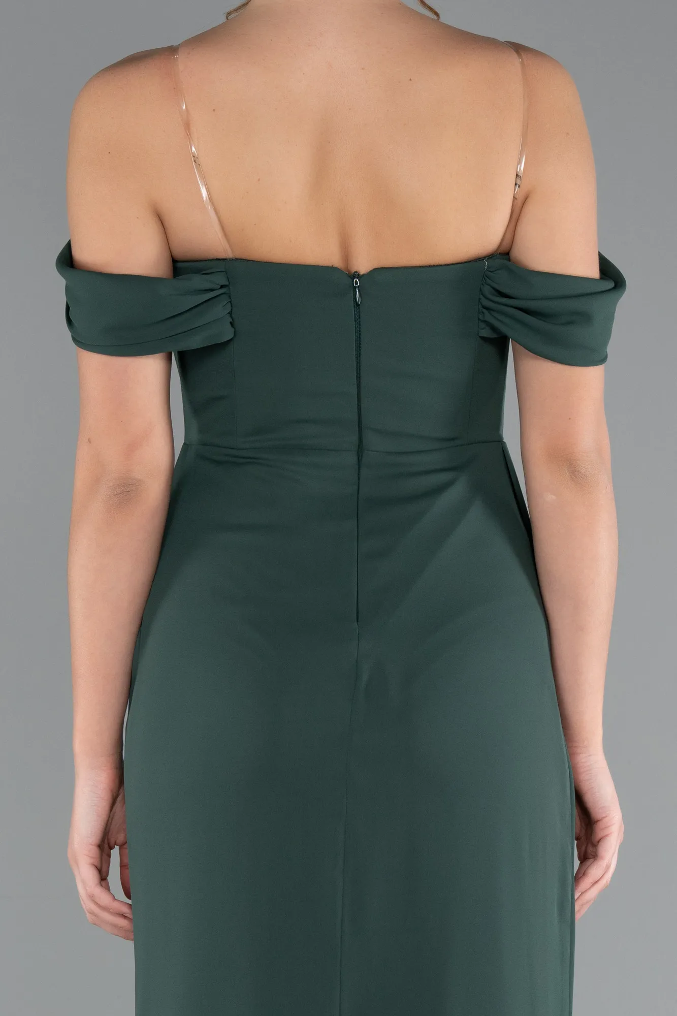 Emerald Green-Long Chiffon Evening Dress ABU4925