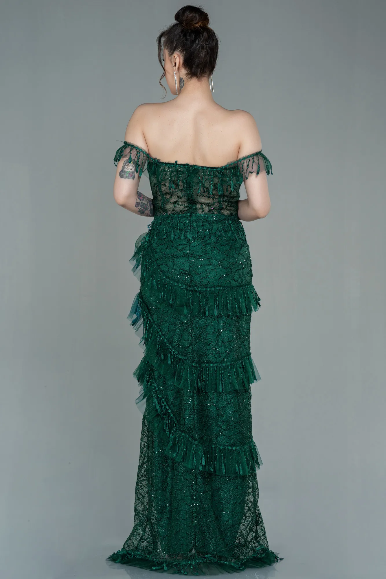 Emerald Green-Long Evening Dress ABU1596