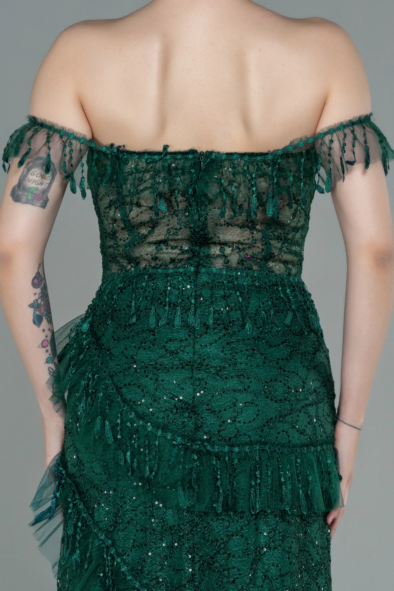 Emerald Green-Long Evening Dress ABU1596