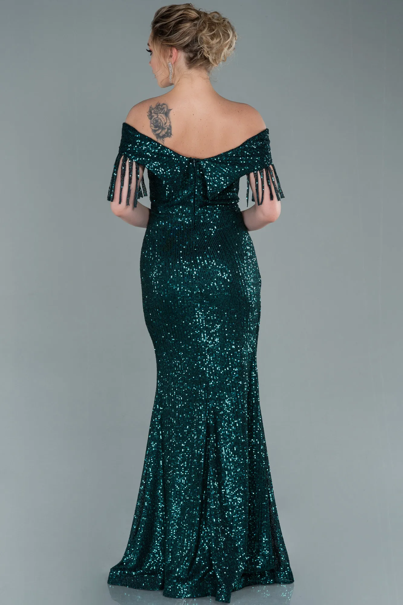 Emerald Green-Long Evening Dress ABU1744