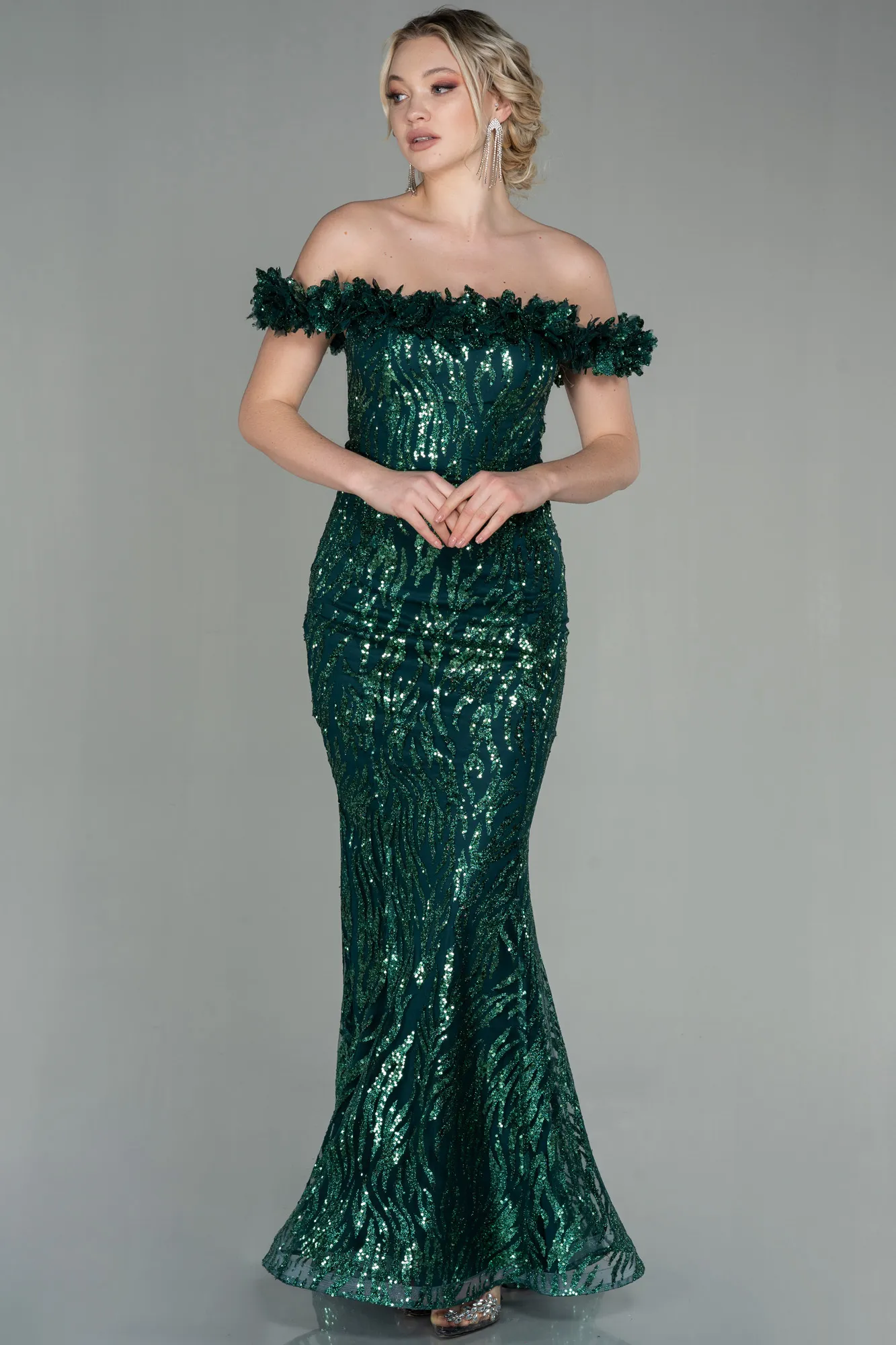 Emerald Green-Long Evening Dress ABU2881