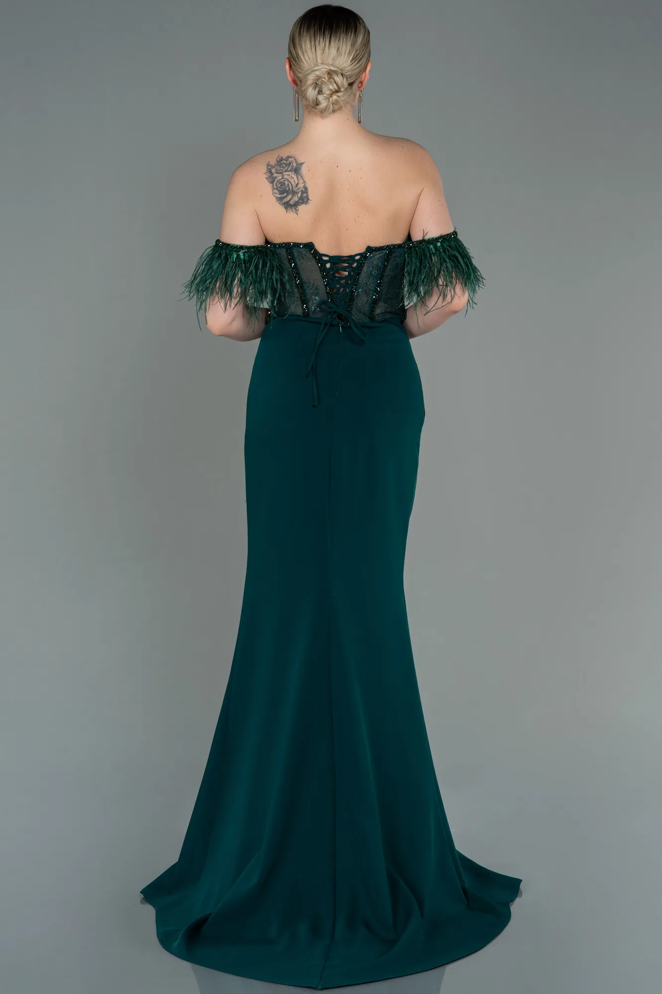 Emerald Green-Long Evening Dress ABU3050