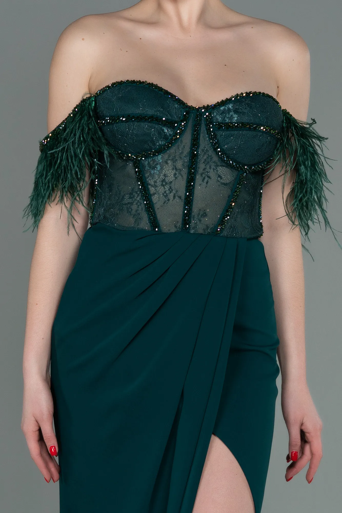 Emerald Green-Long Evening Dress ABU3050