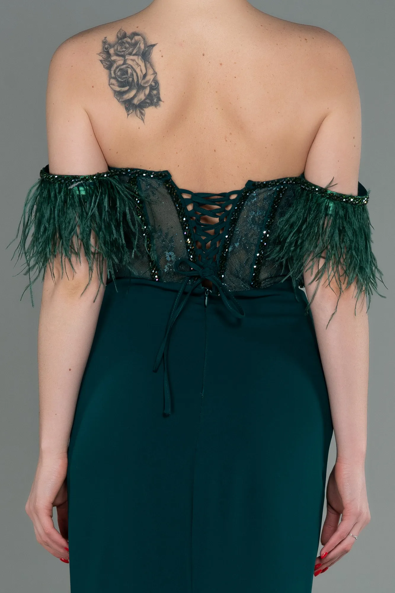 Emerald Green-Long Evening Dress ABU3050