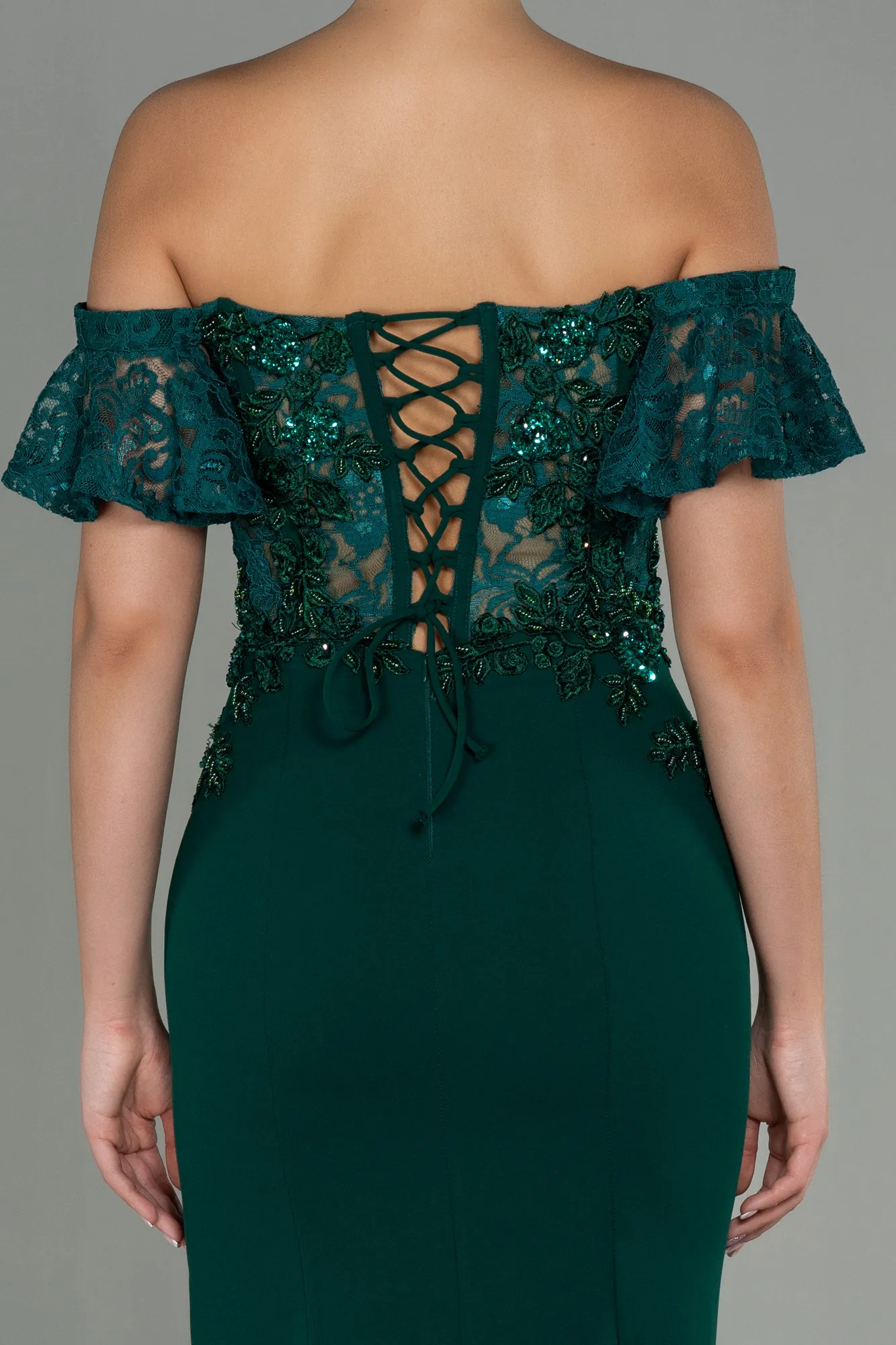 Emerald Green-Long Evening Dress ABU3077