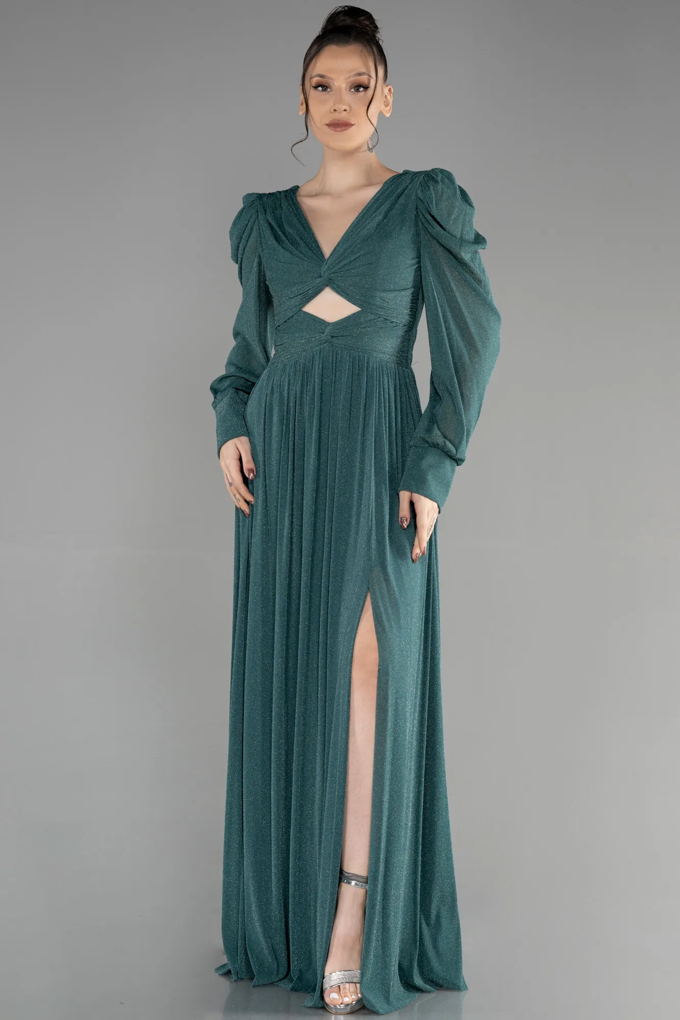 Emerald Green-Long Evening Dress ABU3103