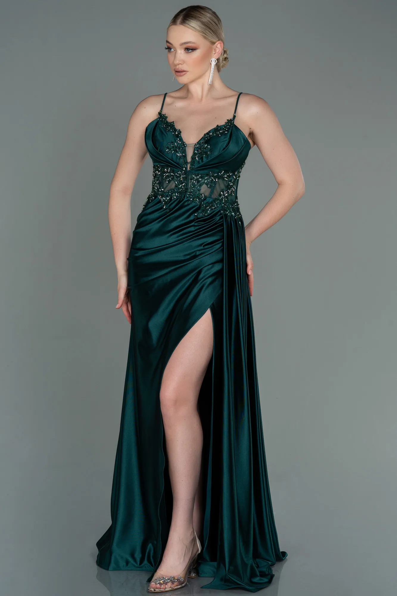 Emerald Green-Long Evening Dress ABU3192