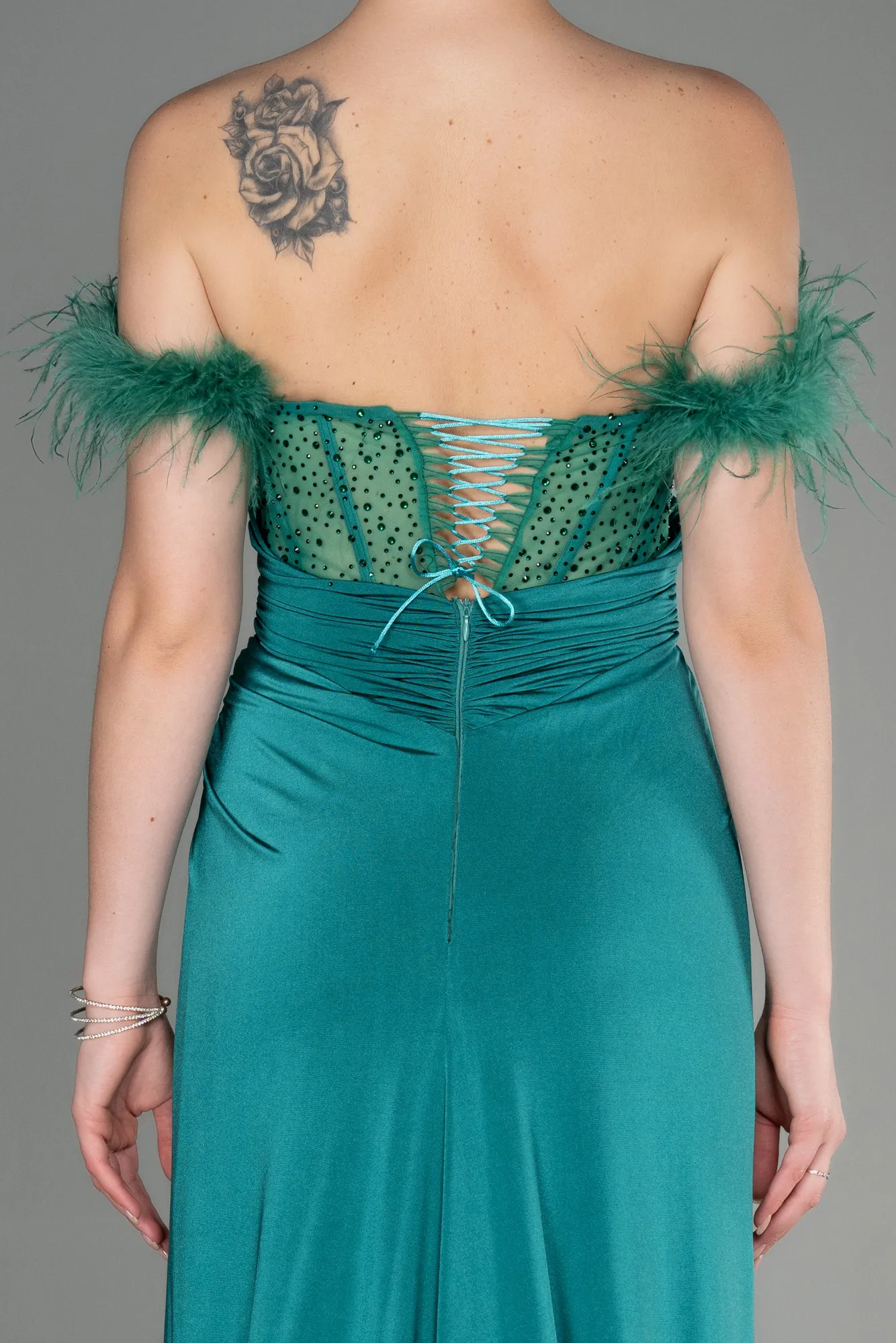 Emerald Green-Long Evening Dress ABU3224