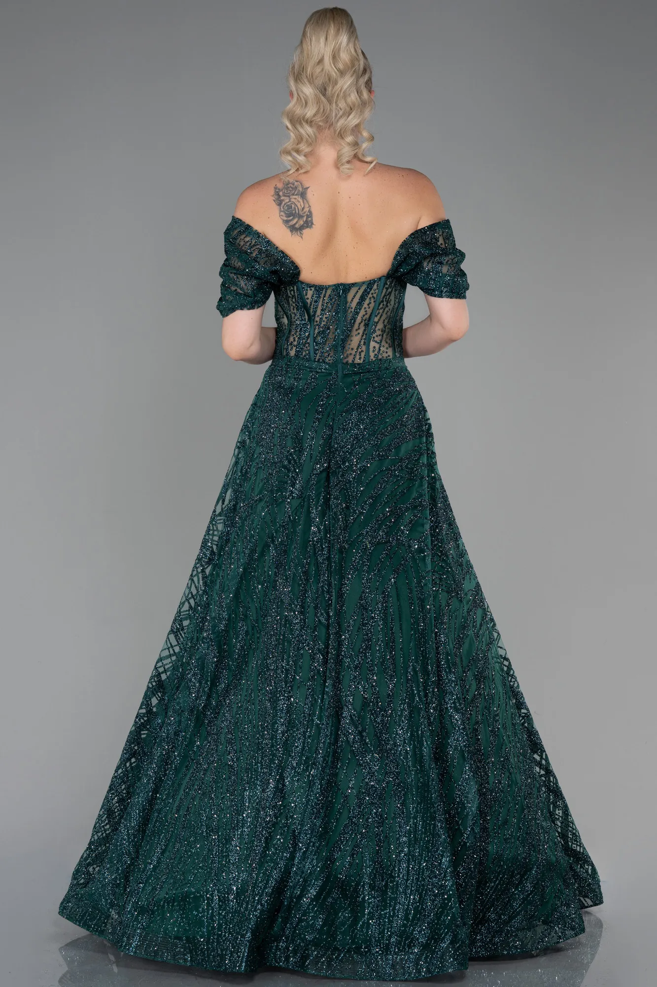 Emerald Green-Long Evening Dress ABU3261