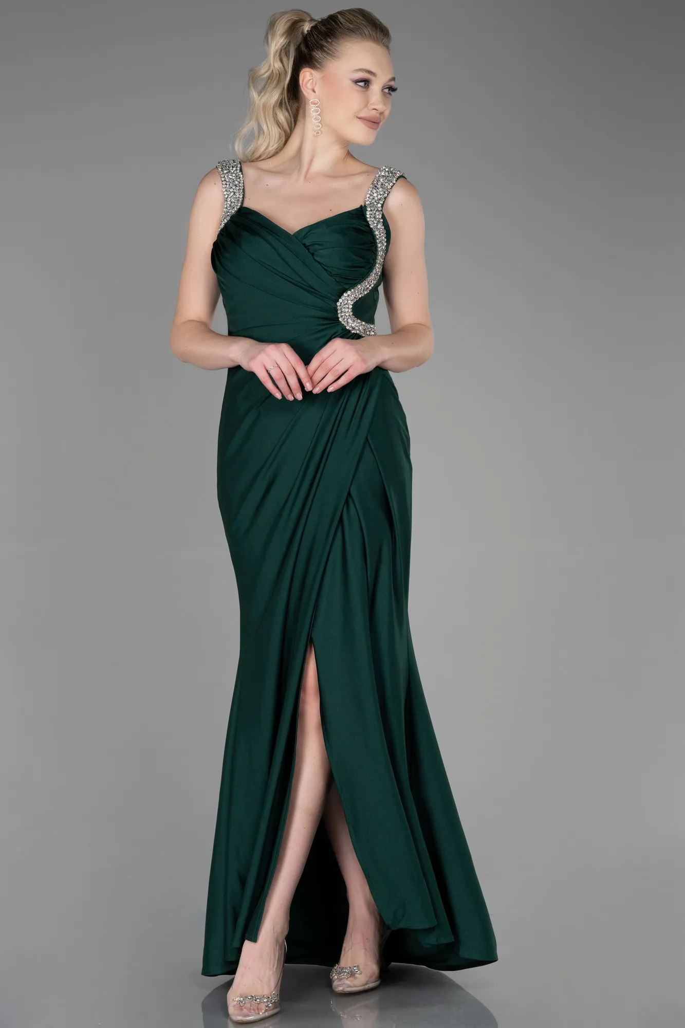 Emerald Green-Long Evening Dress ABU3270