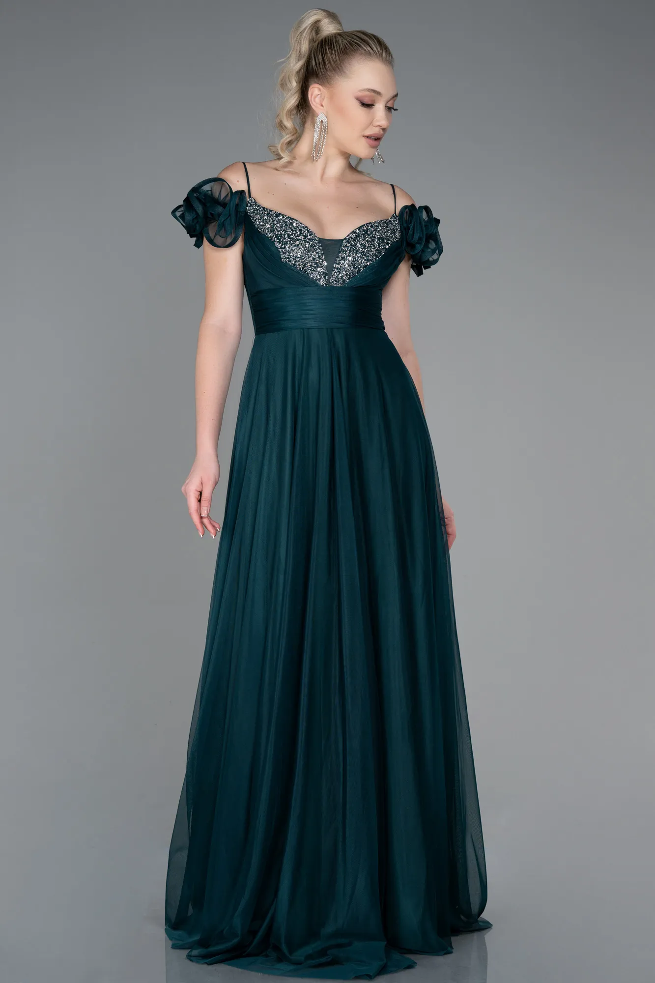 Emerald Green-Long Evening Dress ABU3272