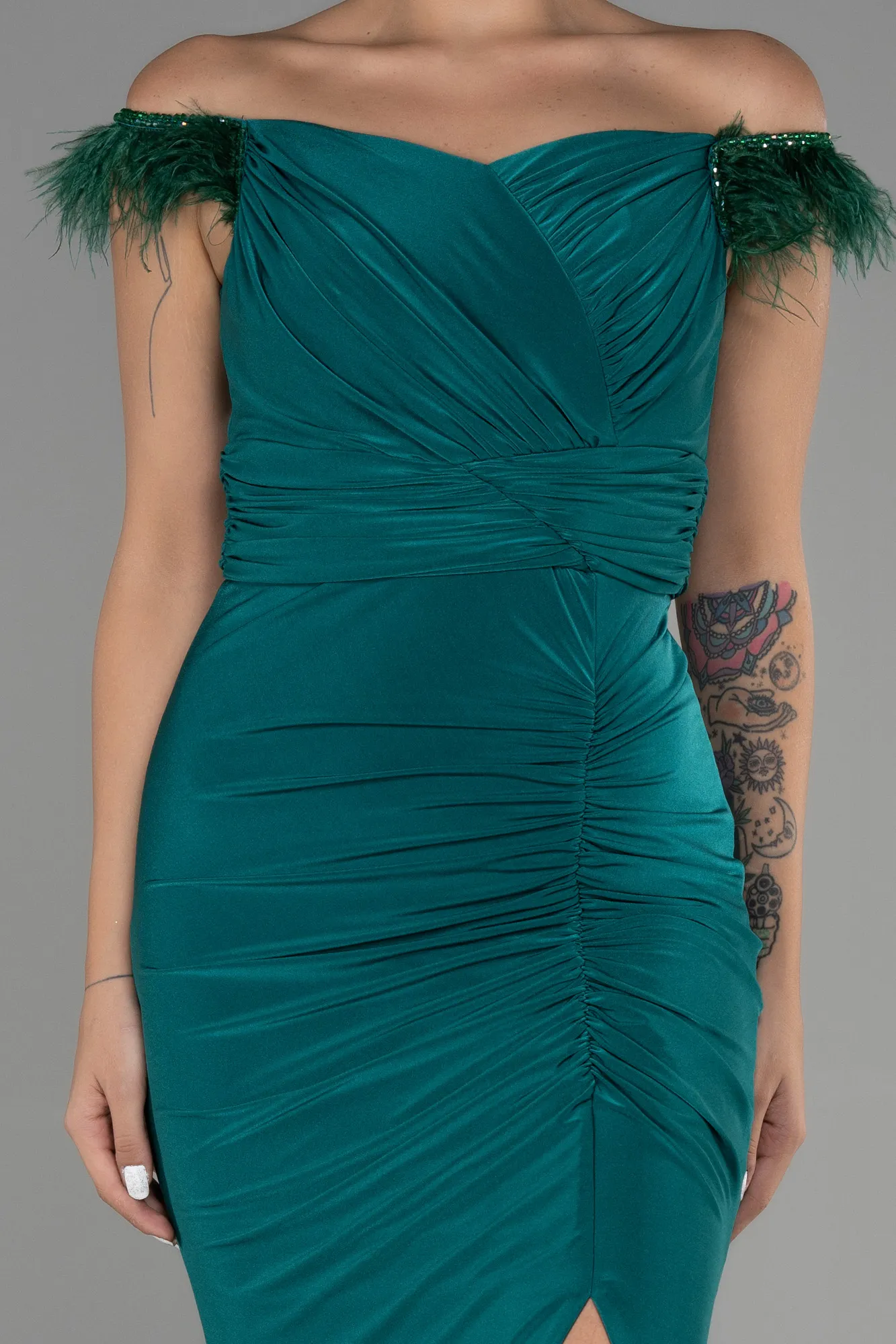Emerald Green-Long Evening Dress ABU3308
