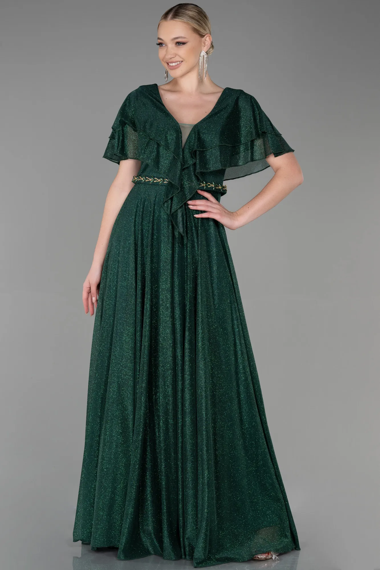 Emerald Green-Long Evening Dress ABU3313