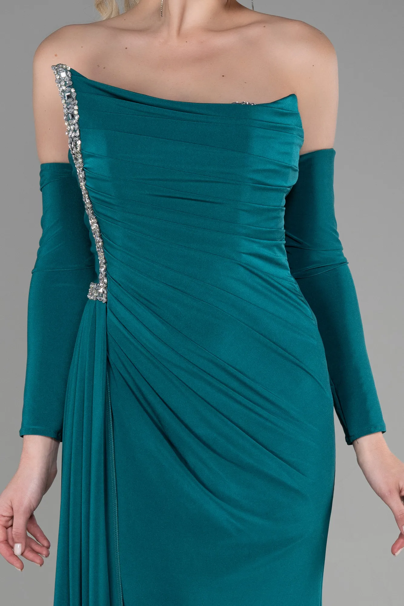 Emerald Green-Long Evening Dress ABU3342