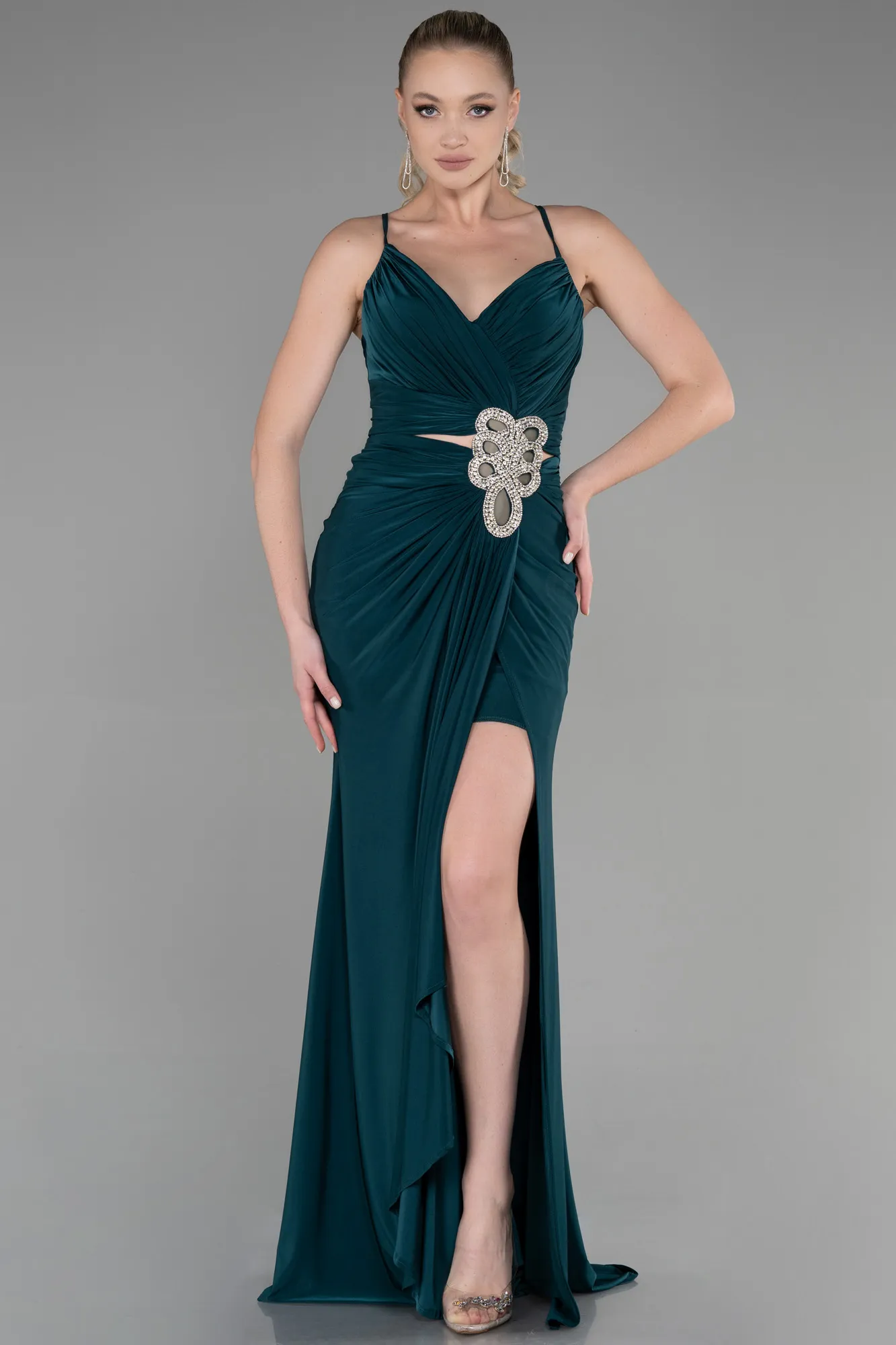 Emerald Green-Long Evening Dress ABU3363