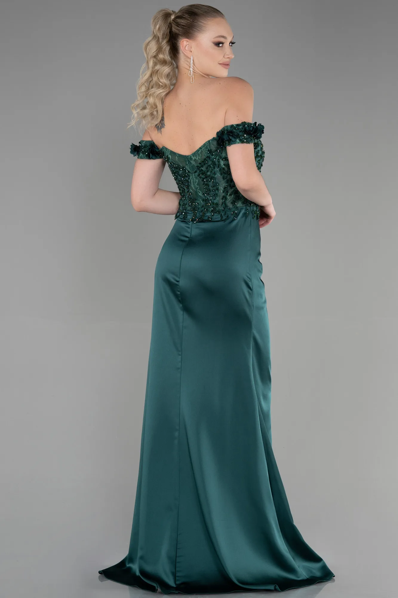 Emerald Green-Long Evening Dress ABU3384