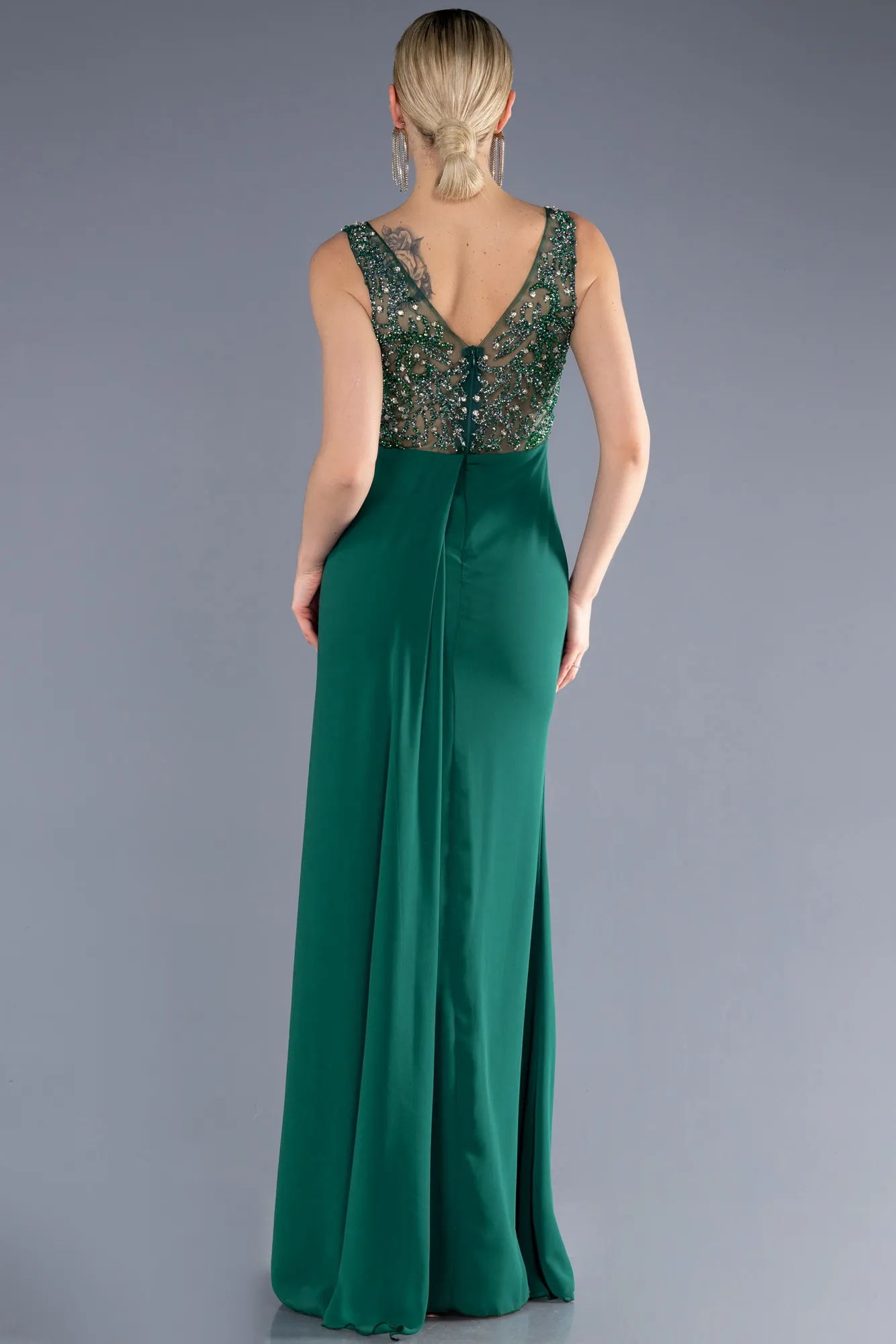 Emerald Green-Long Evening Dress ABU3668
