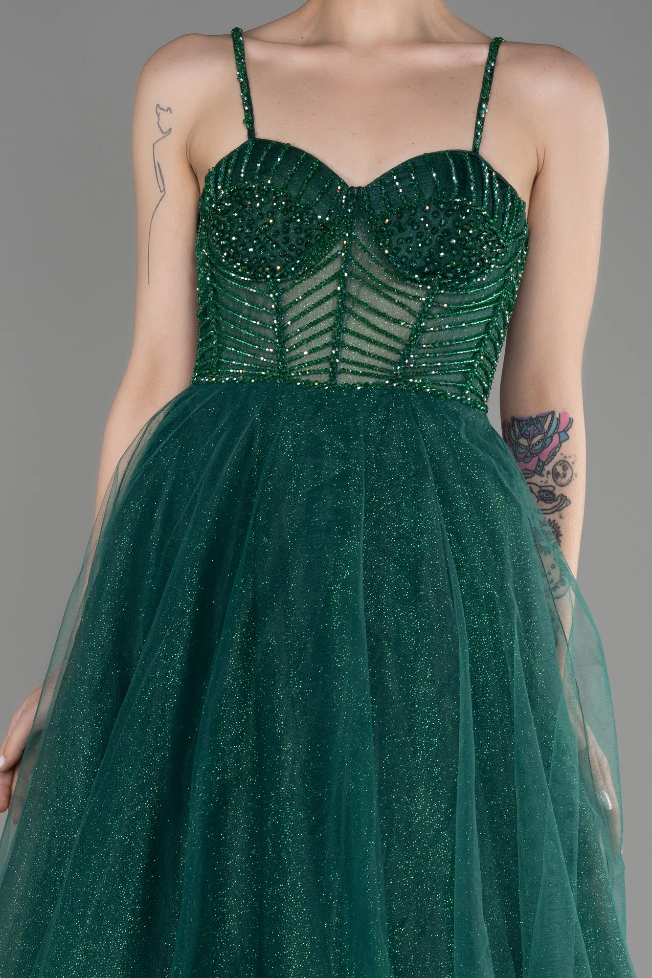 Emerald Green-Long Evening Dress ABU3805