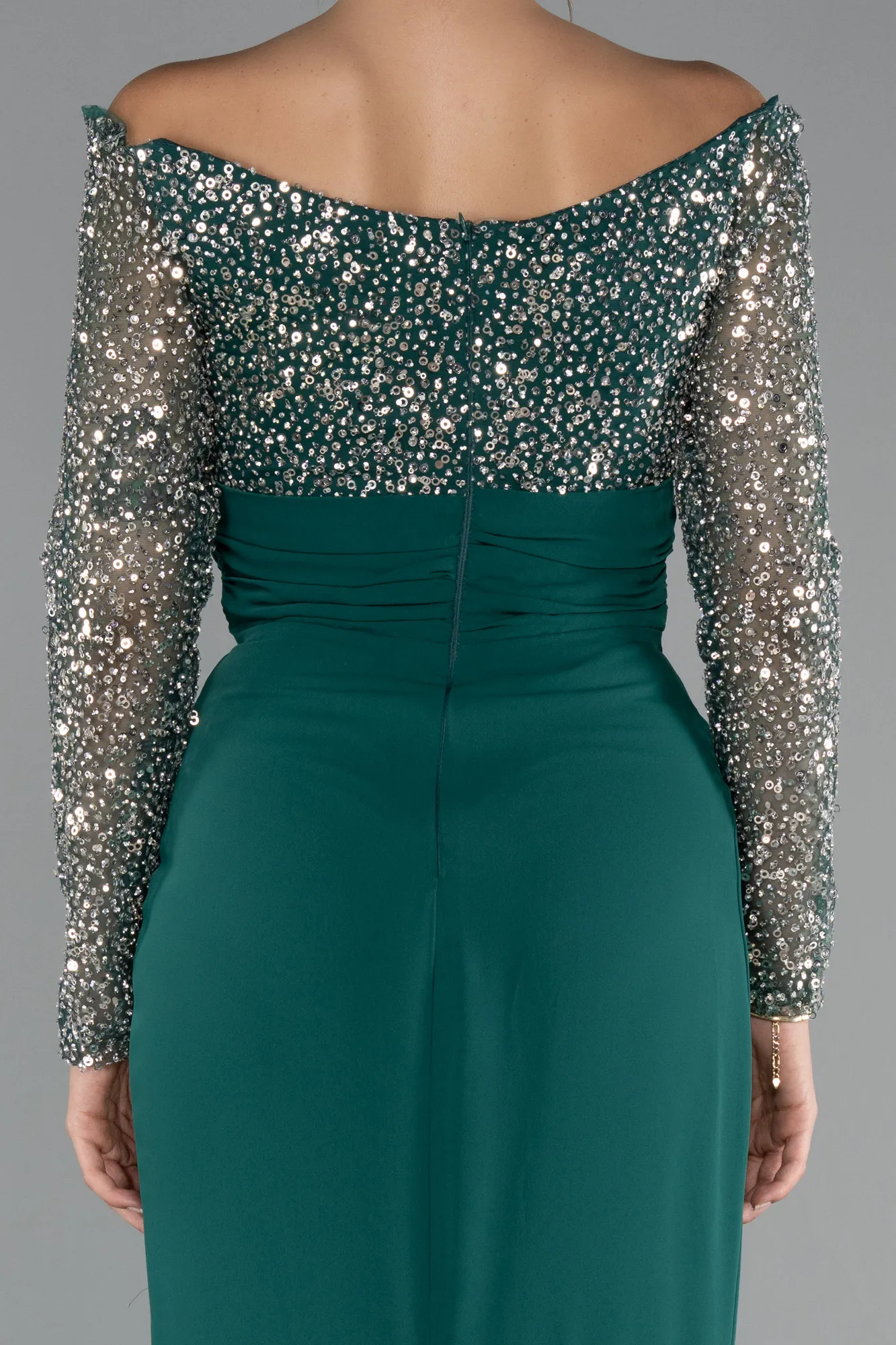 Emerald Green-Long Evening Dress ABU4896
