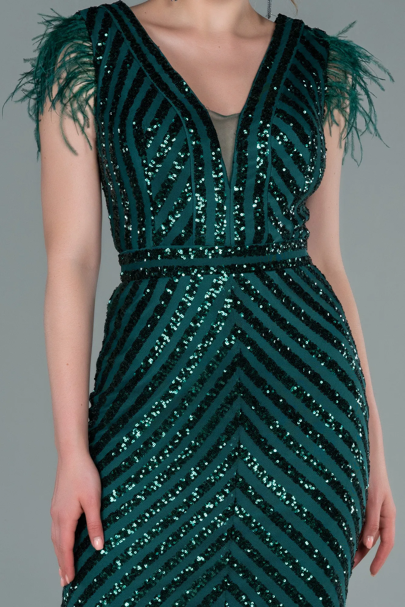 Emerald Green-Long Evening Dress ABU881