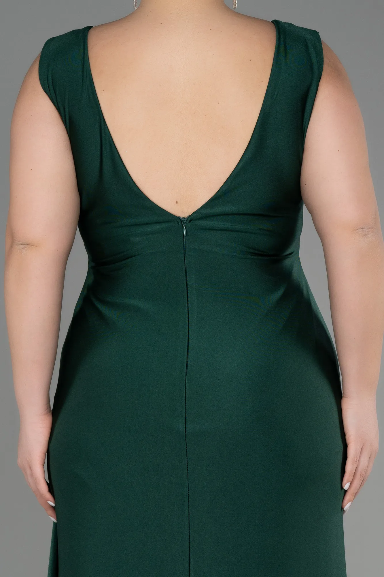 Emerald Green-Long Formal Plus Size Dress ABU3737