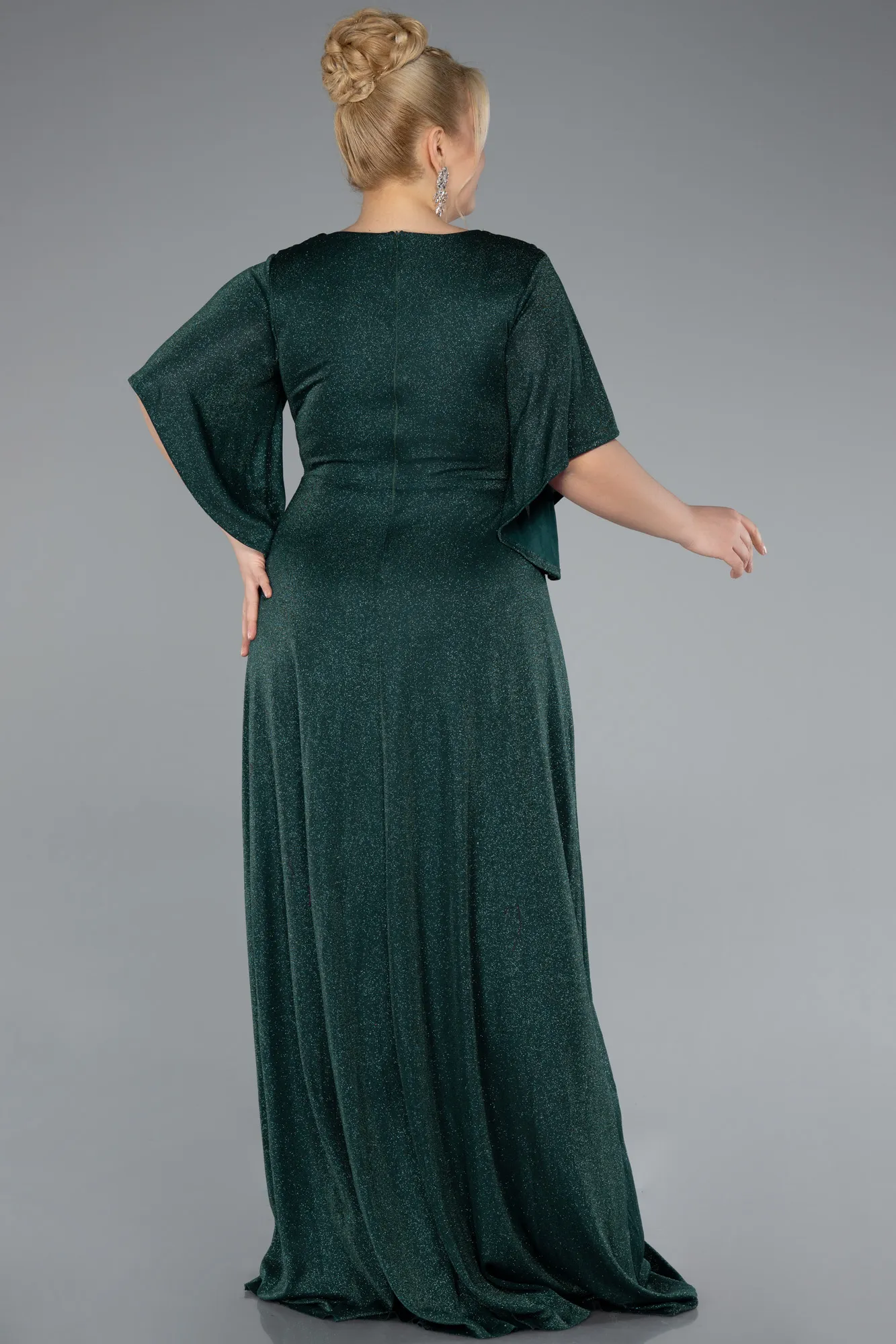 Emerald Green-Long Formal Plus Size Dress ABU4914