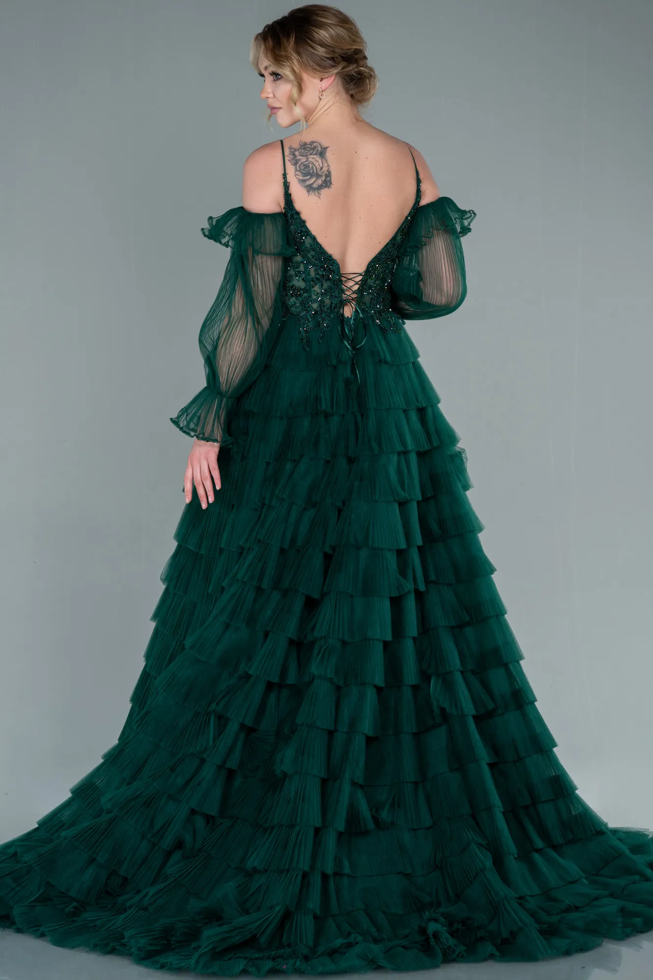 Emerald Green-Long Haute Couture ABU2328