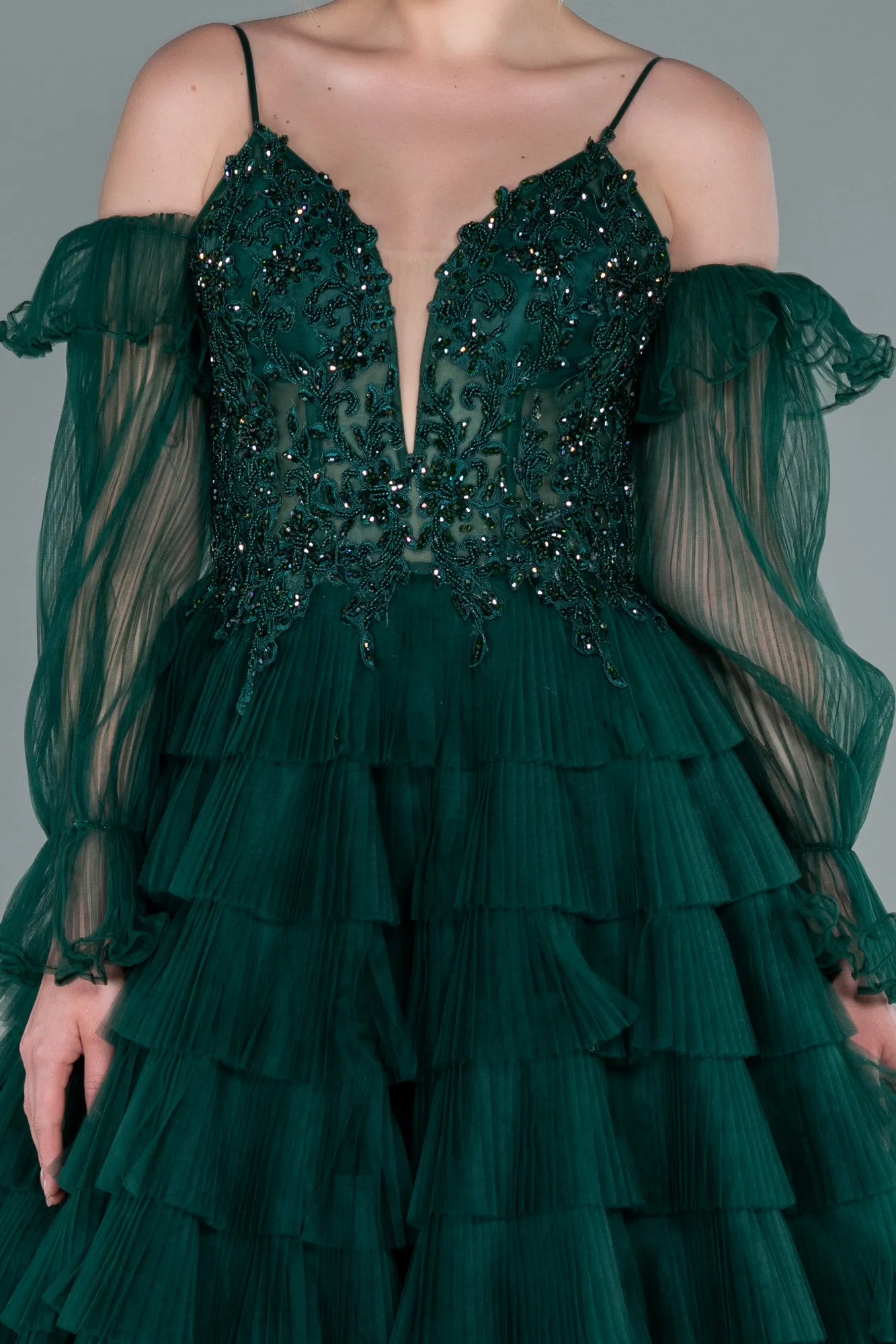 Emerald Green-Long Haute Couture ABU2328