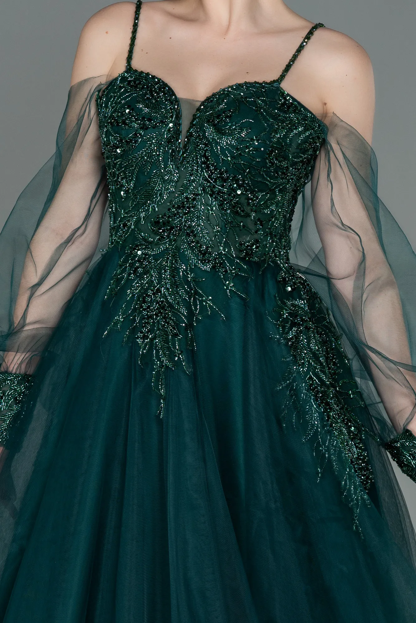 Emerald Green-Long Haute Couture ABU2789
