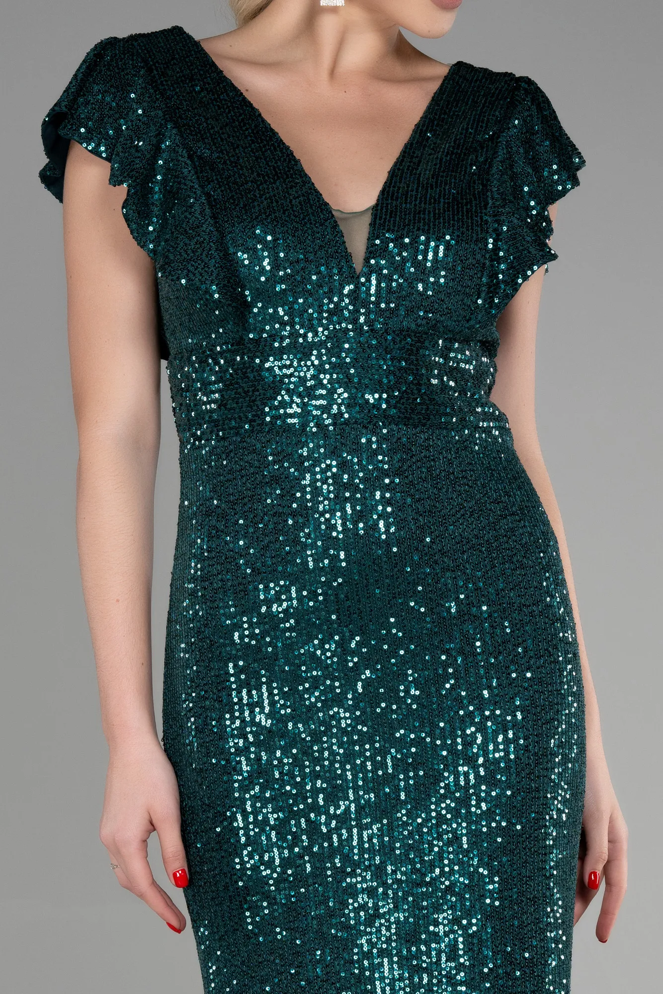 Emerald Green-Long Mermaid Evening Dress ABU1481