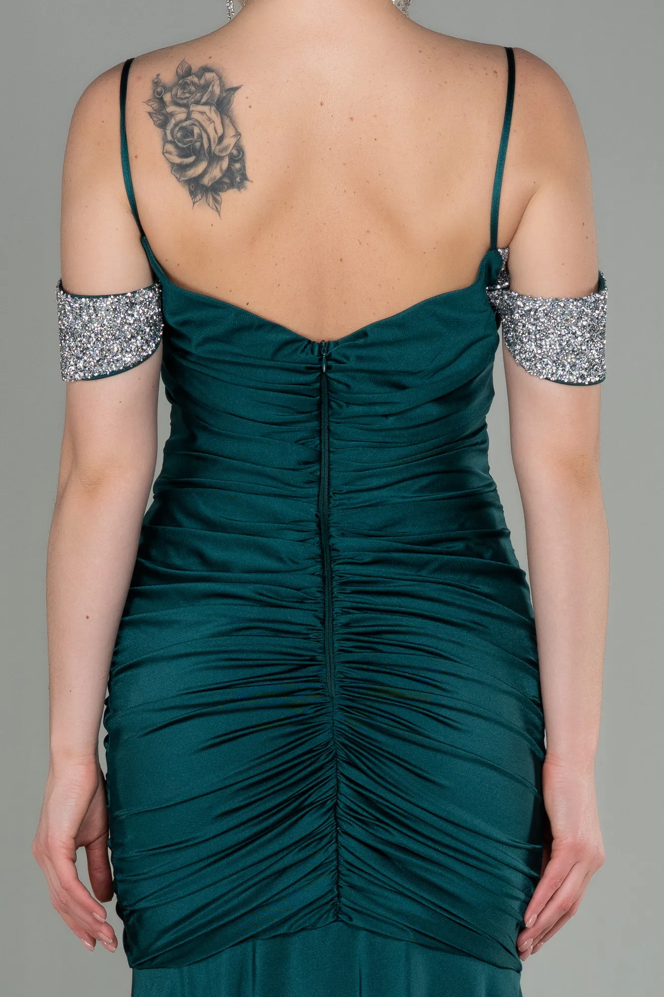 Emerald Green-Long Mermaid Evening Dress ABU2899
