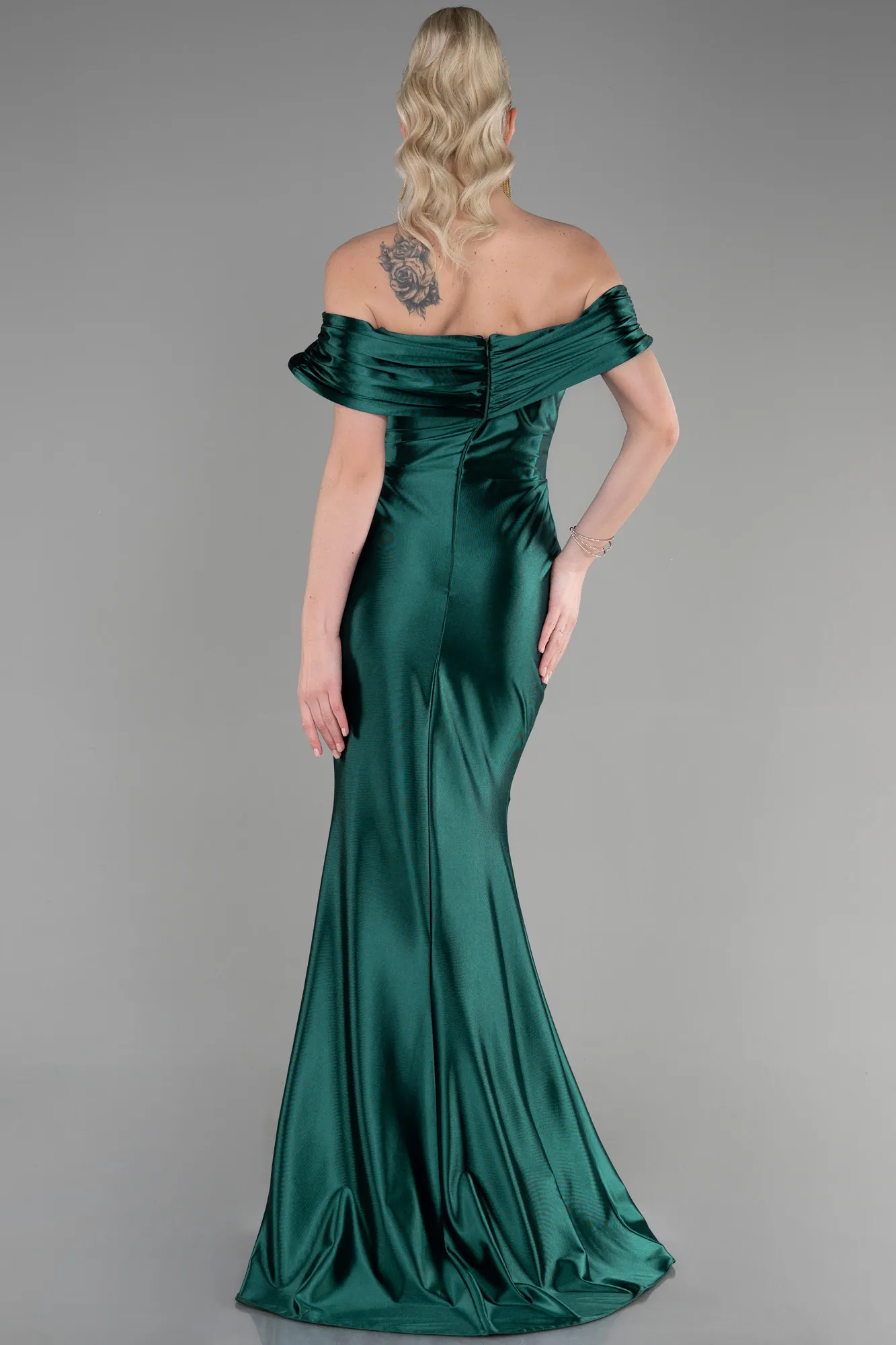 Emerald Green-Long Mermaid Evening Gown ABU3612