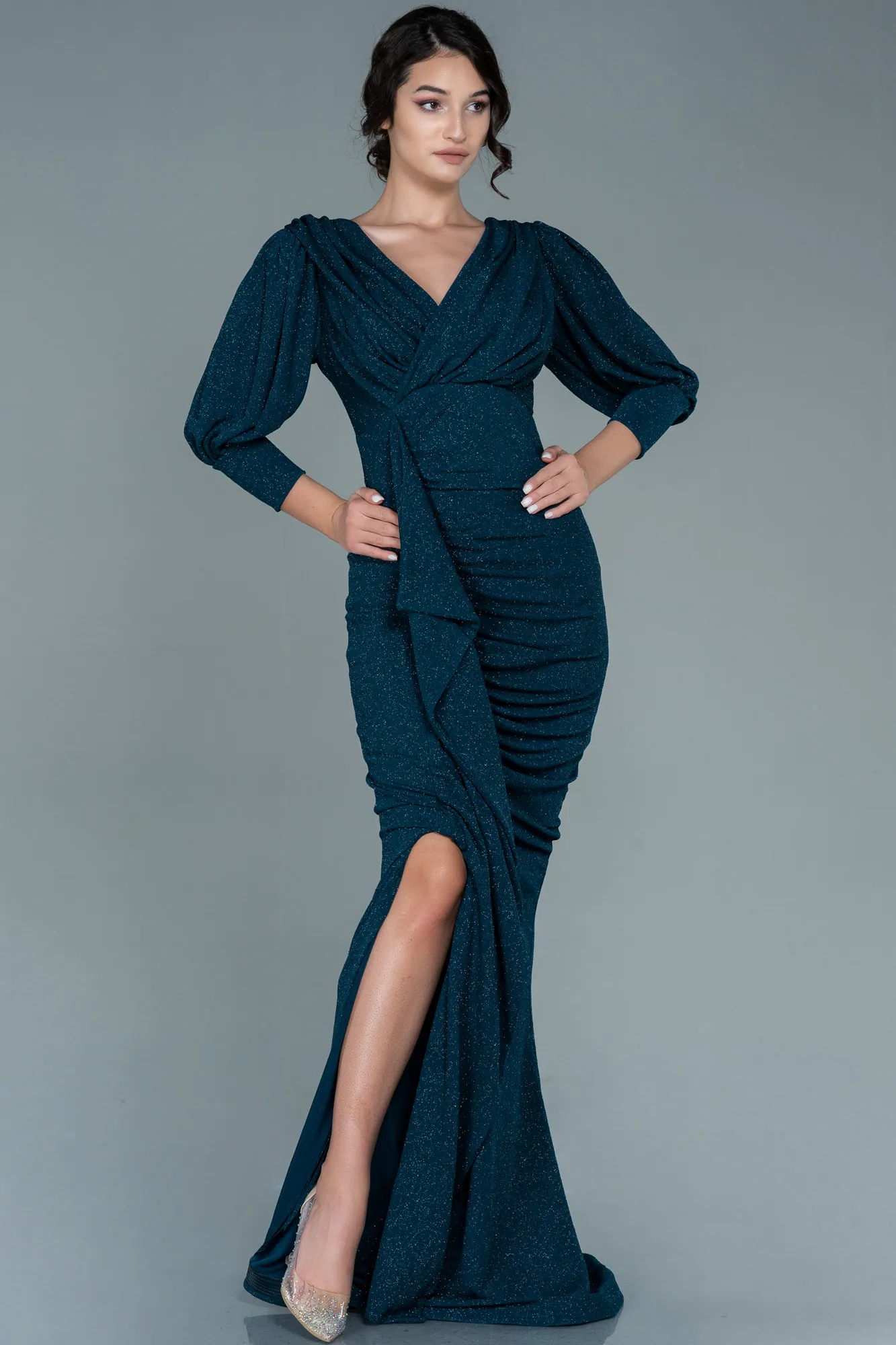 Emerald Green-Long Mermaid Prom Dress ABU2619