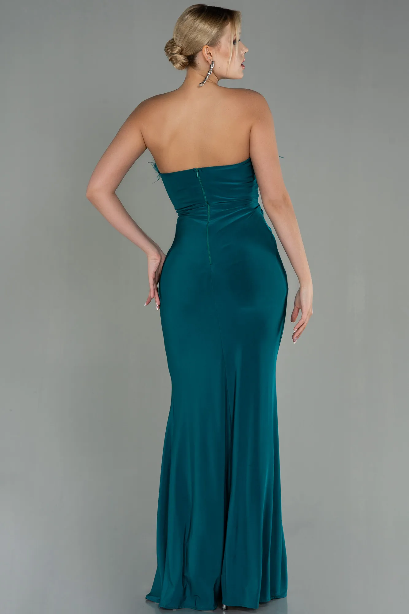 Emerald Green-Long Mermaid Prom Dress ABU3049