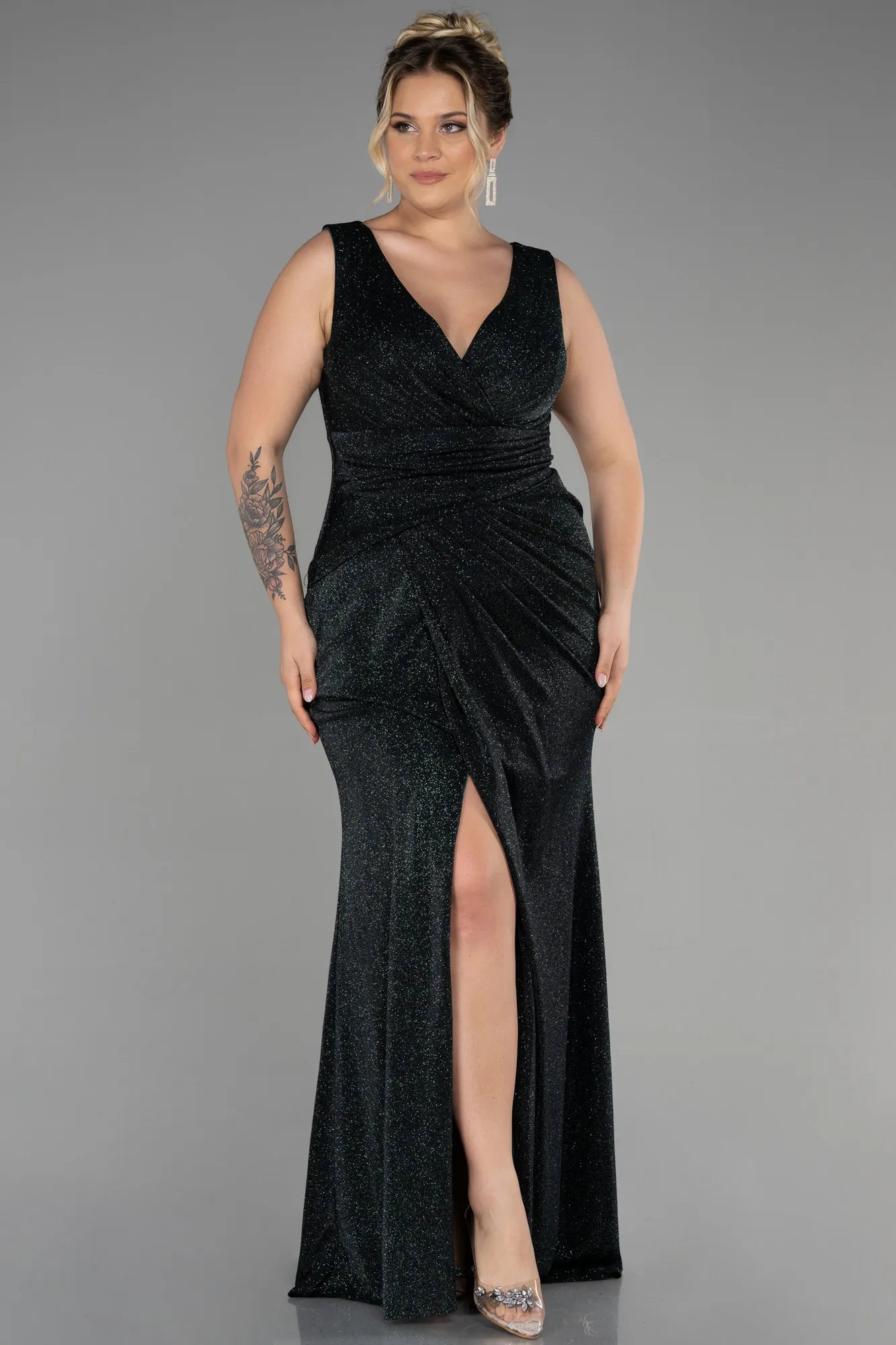 Emerald Green-Long Oversized Evening Dress ABU1985