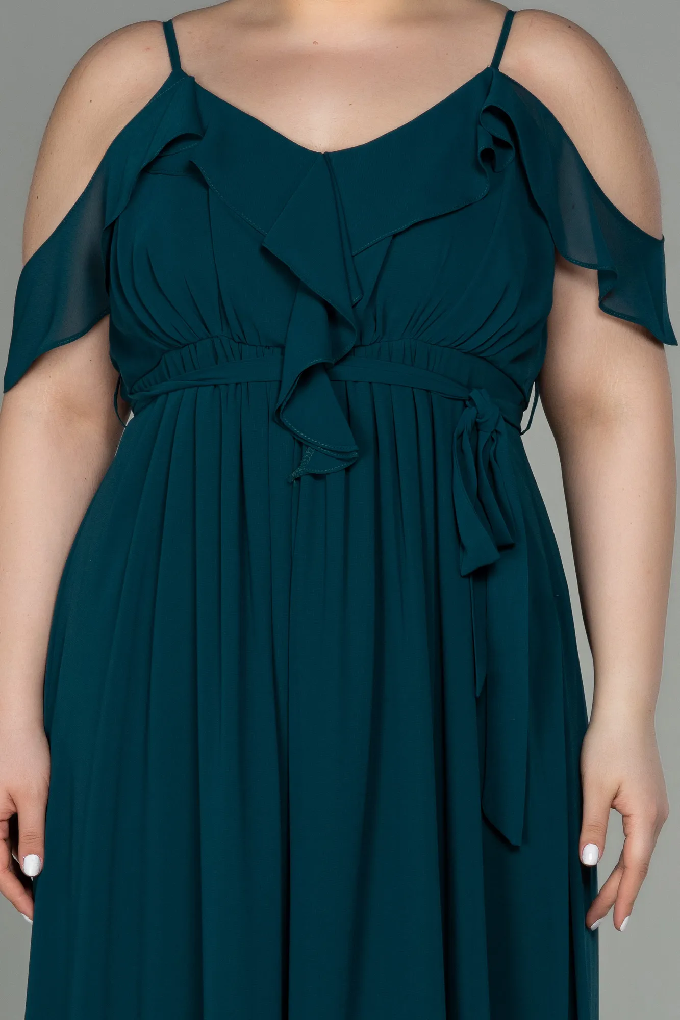 Emerald Green-Long Plus Size Evening Dress ABU1449