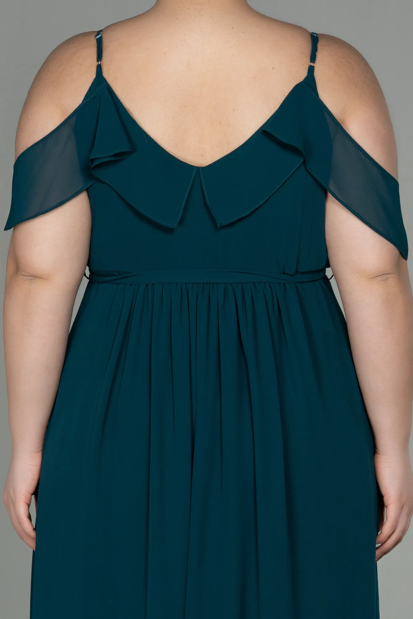 Emerald Green-Long Plus Size Evening Dress ABU1449