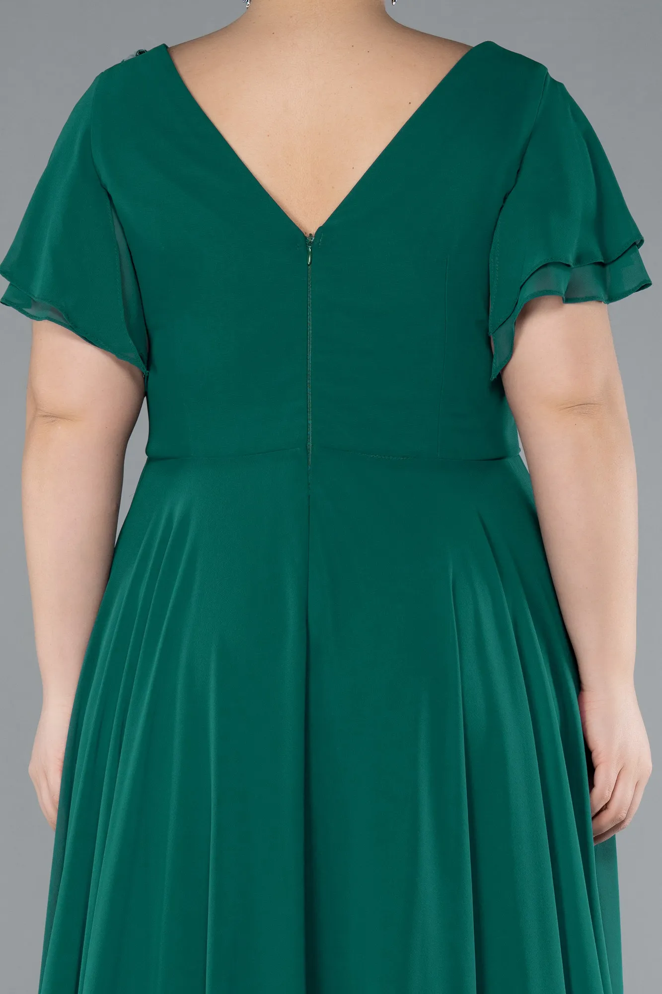 Emerald Green-Long Plus Size Evening Dress ABU1562