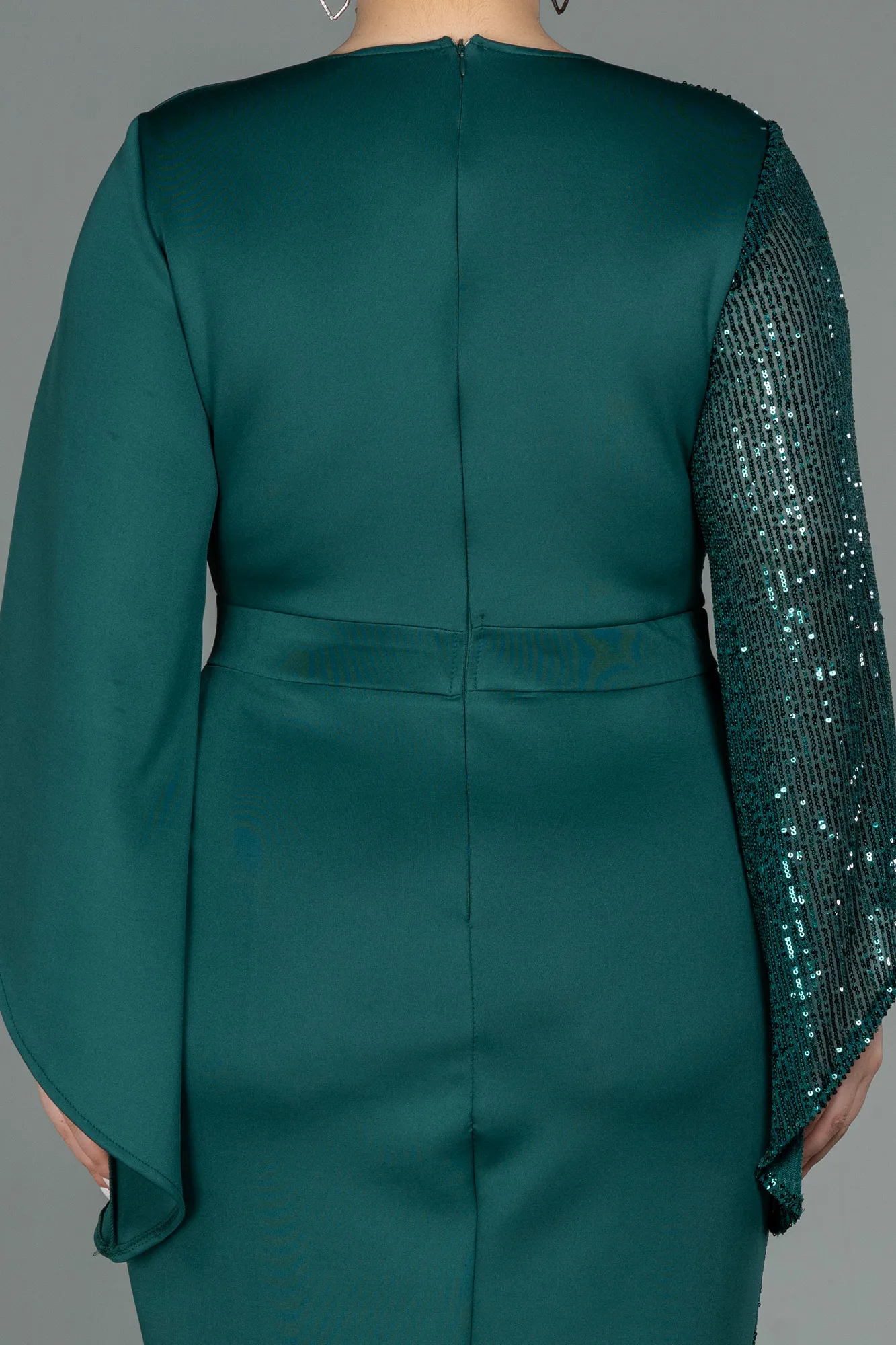 Emerald Green-Long Plus Size Evening Dress ABU2149