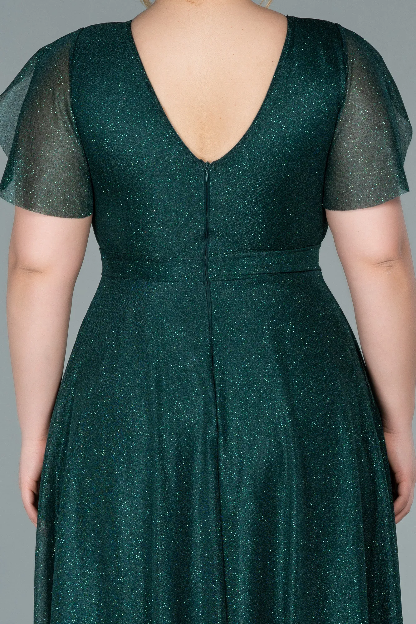 Emerald Green-Long Plus Size Evening Dress ABU2310