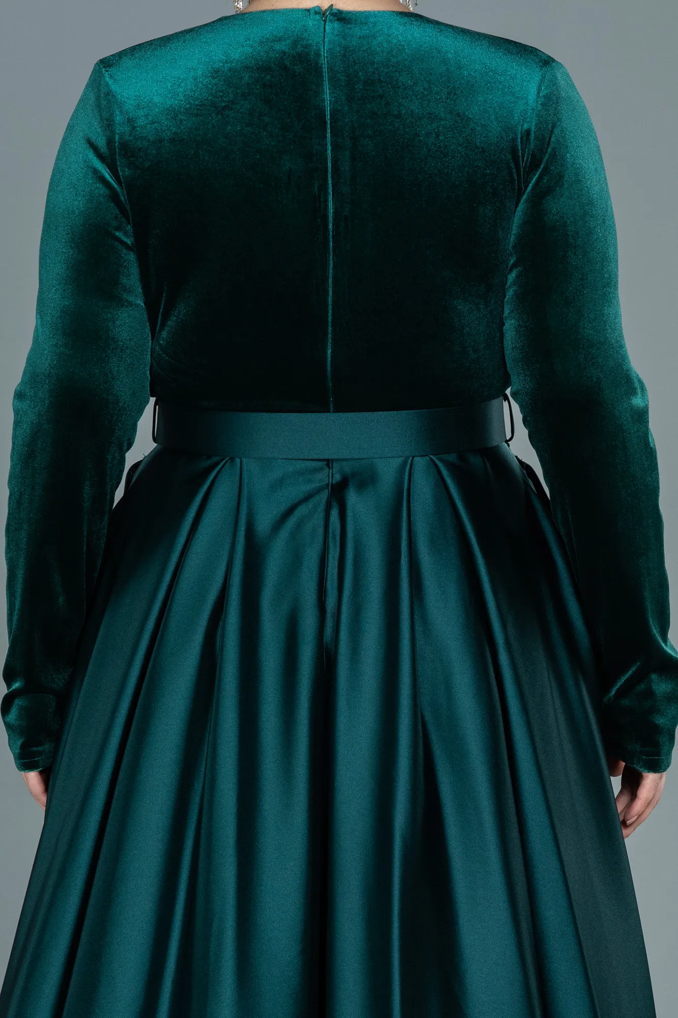 Emerald Green-Long Plus Size Evening Dress ABU2615