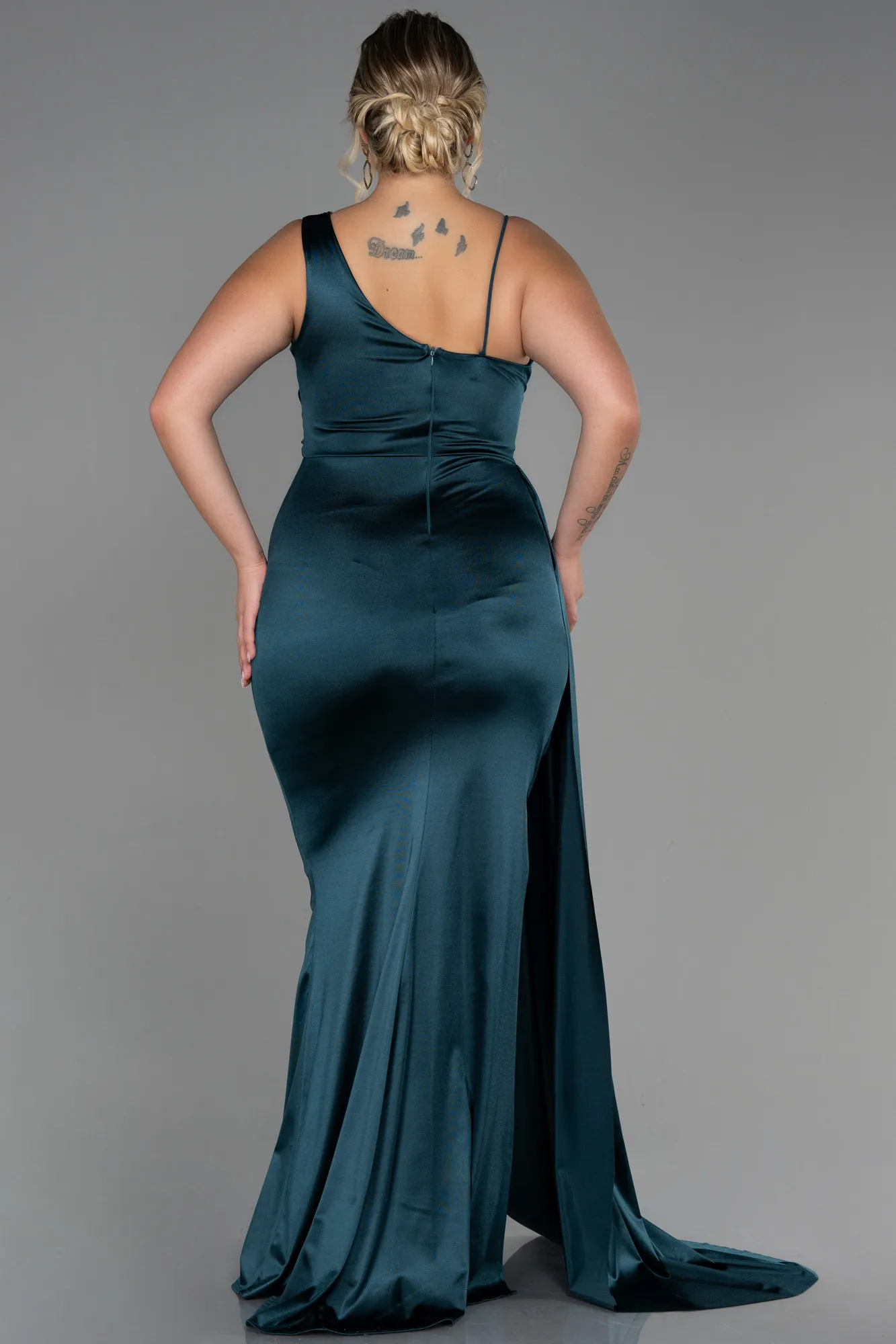 Emerald Green-Long Plus Size Evening Dress ABU2932